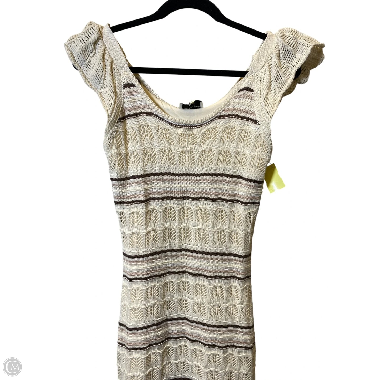 Dress Casual Maxi By Freshman In Brown & Cream, Size: L