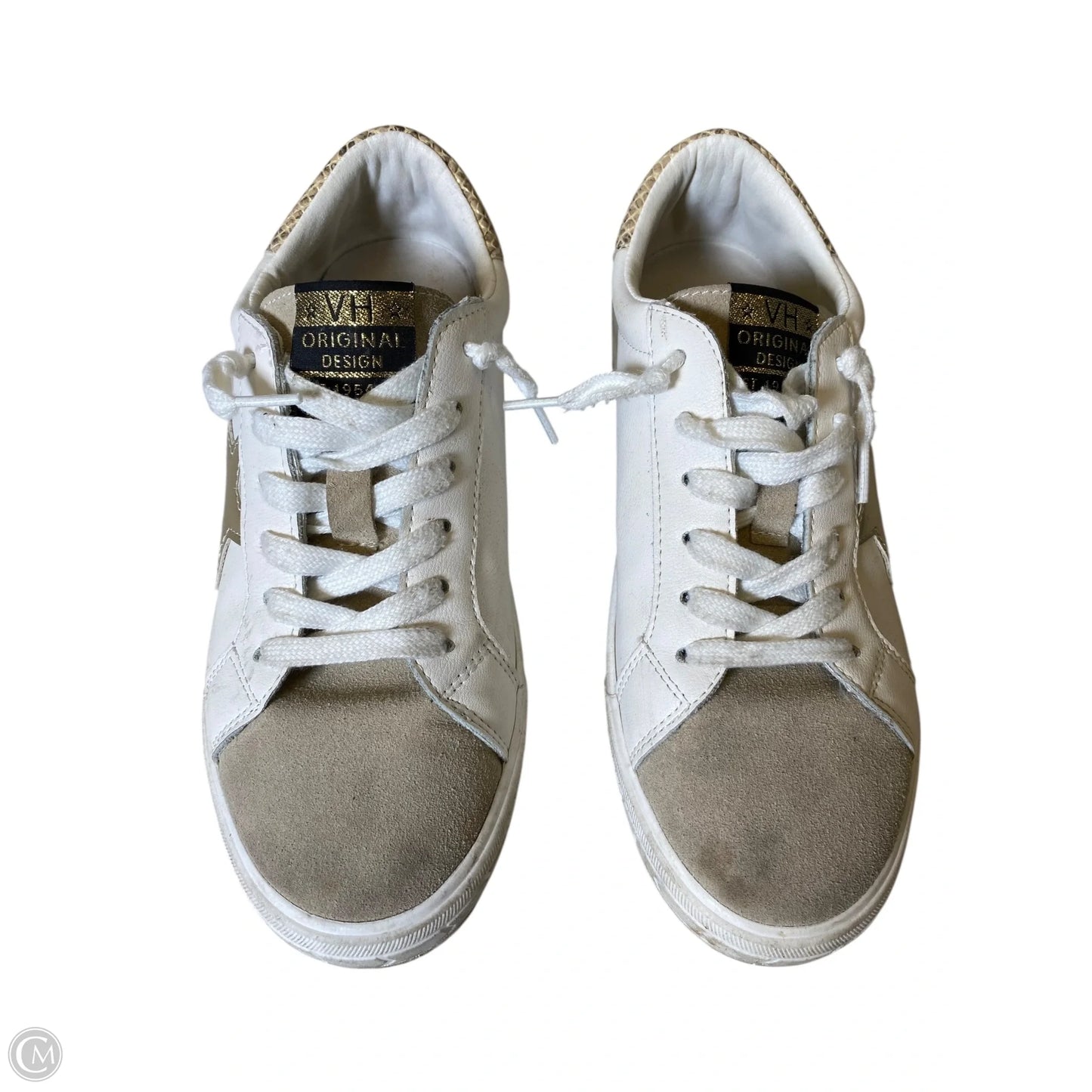 Shoes Flats By Vintage Havana In Gold & White, Size: 7