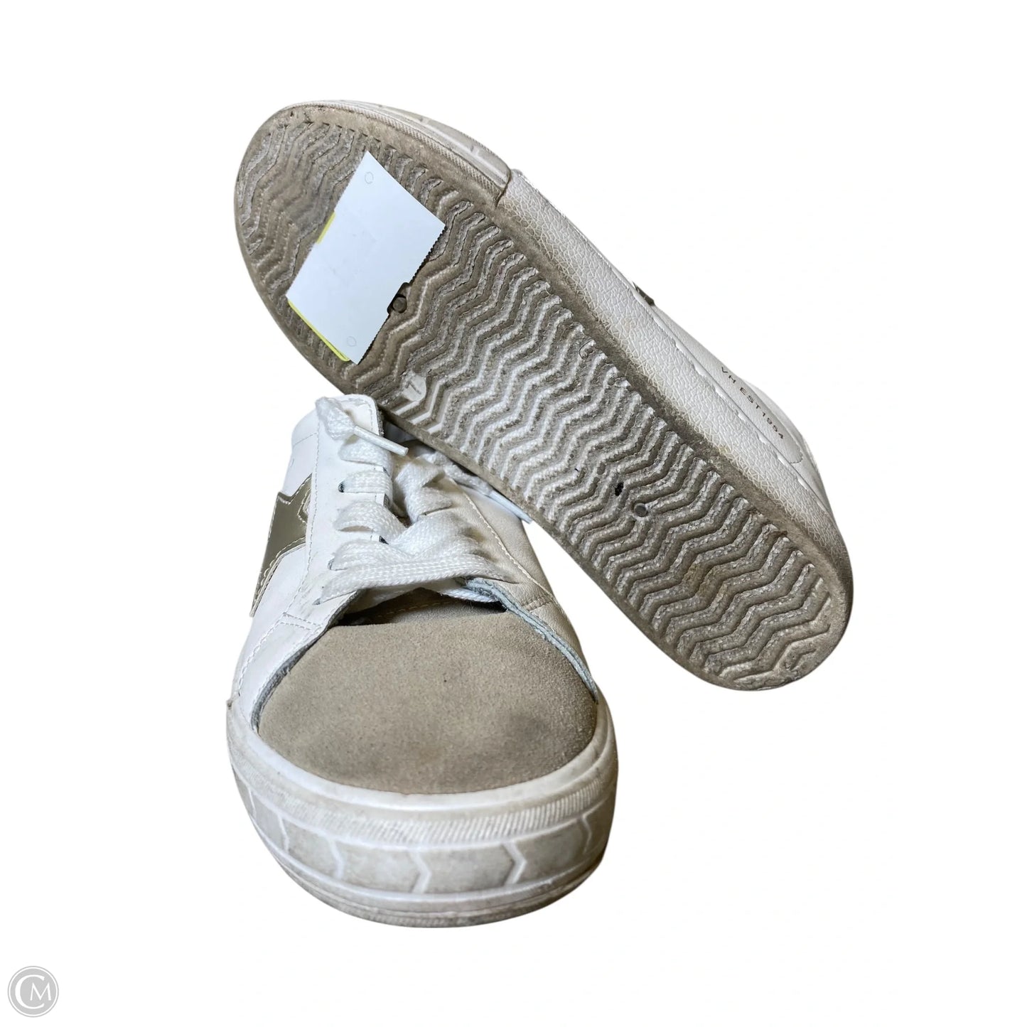 Shoes Flats By Vintage Havana In Gold & White, Size: 7