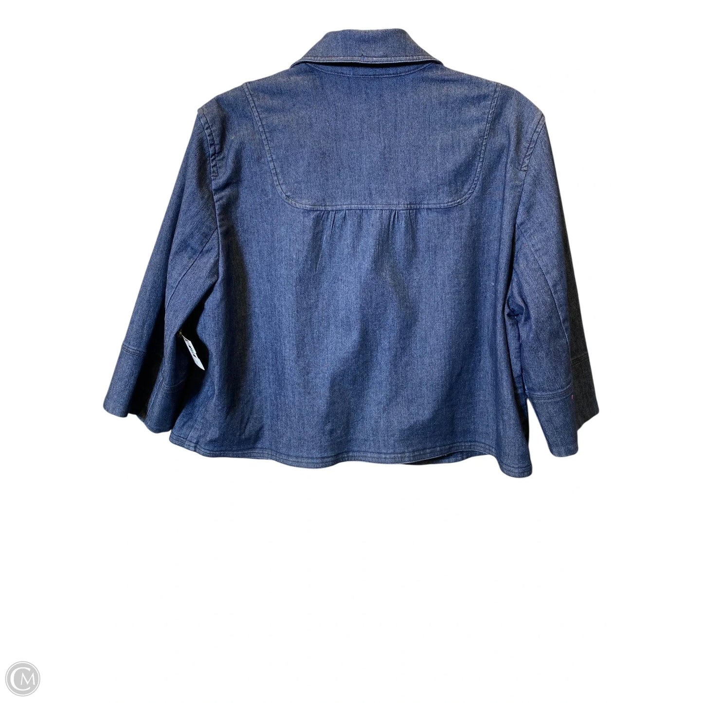 Jacket Denim By Larry Levine In Blue Denim, Size: Xl