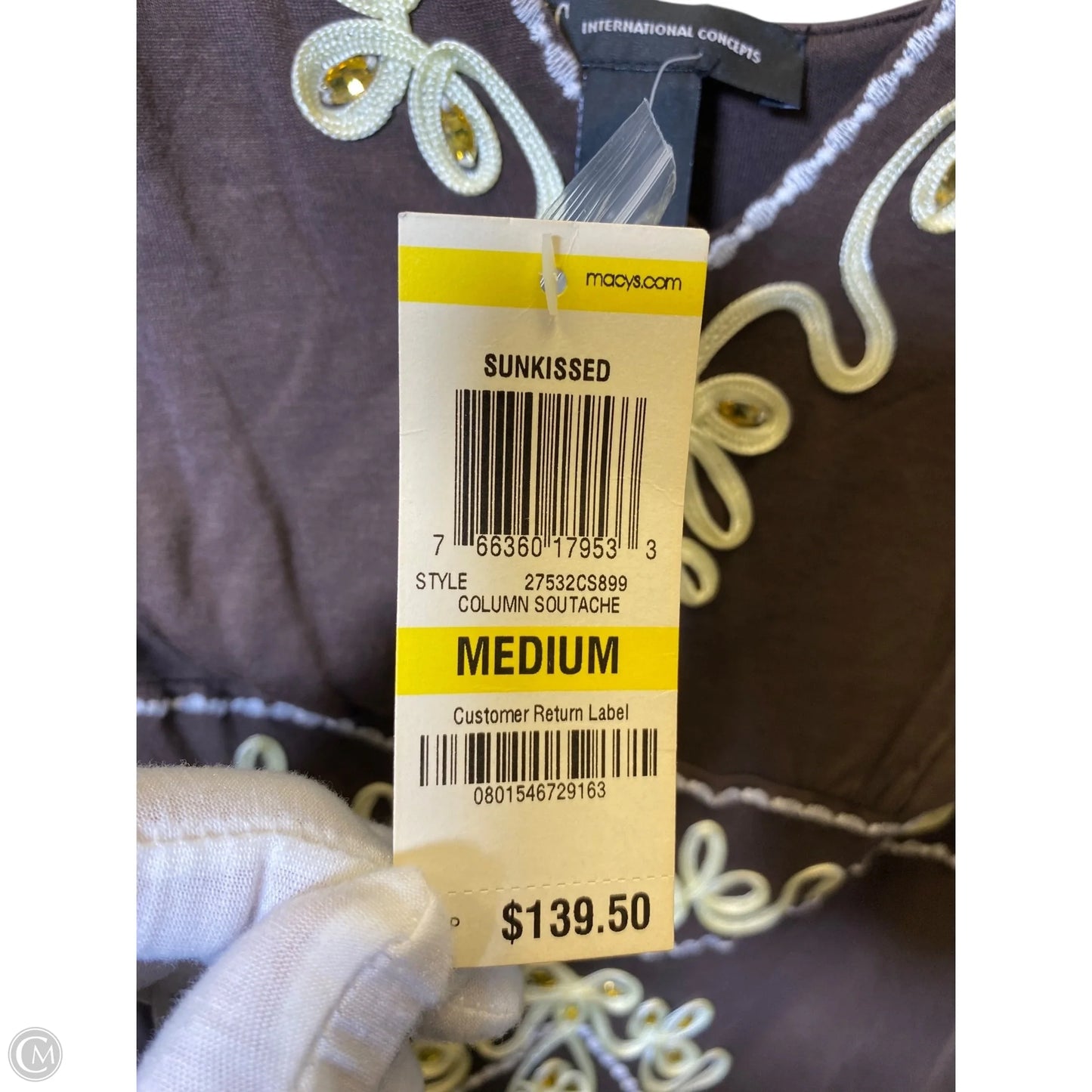 Dress Casual Maxi By Inc In Brown & Cream, Size: M