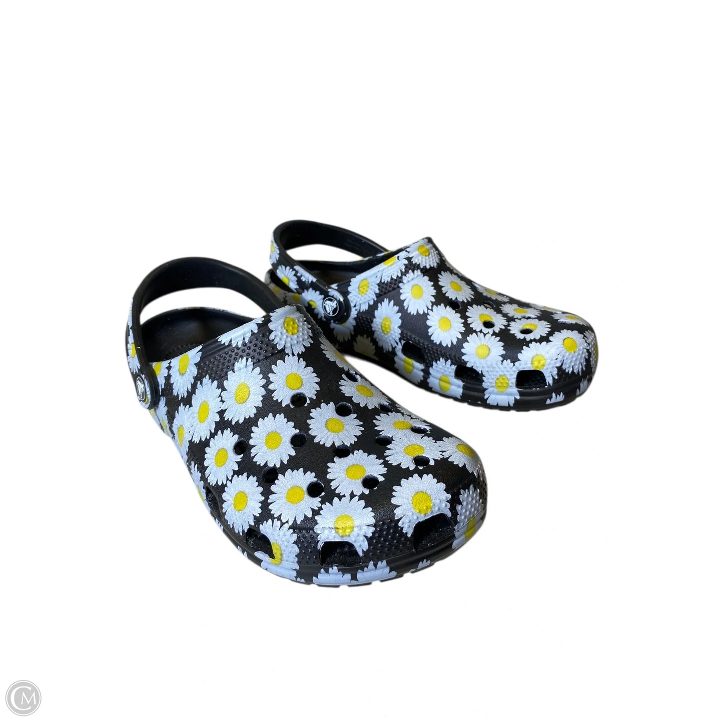 Sandals Flats By Crocs In Floral Print, Size: 10