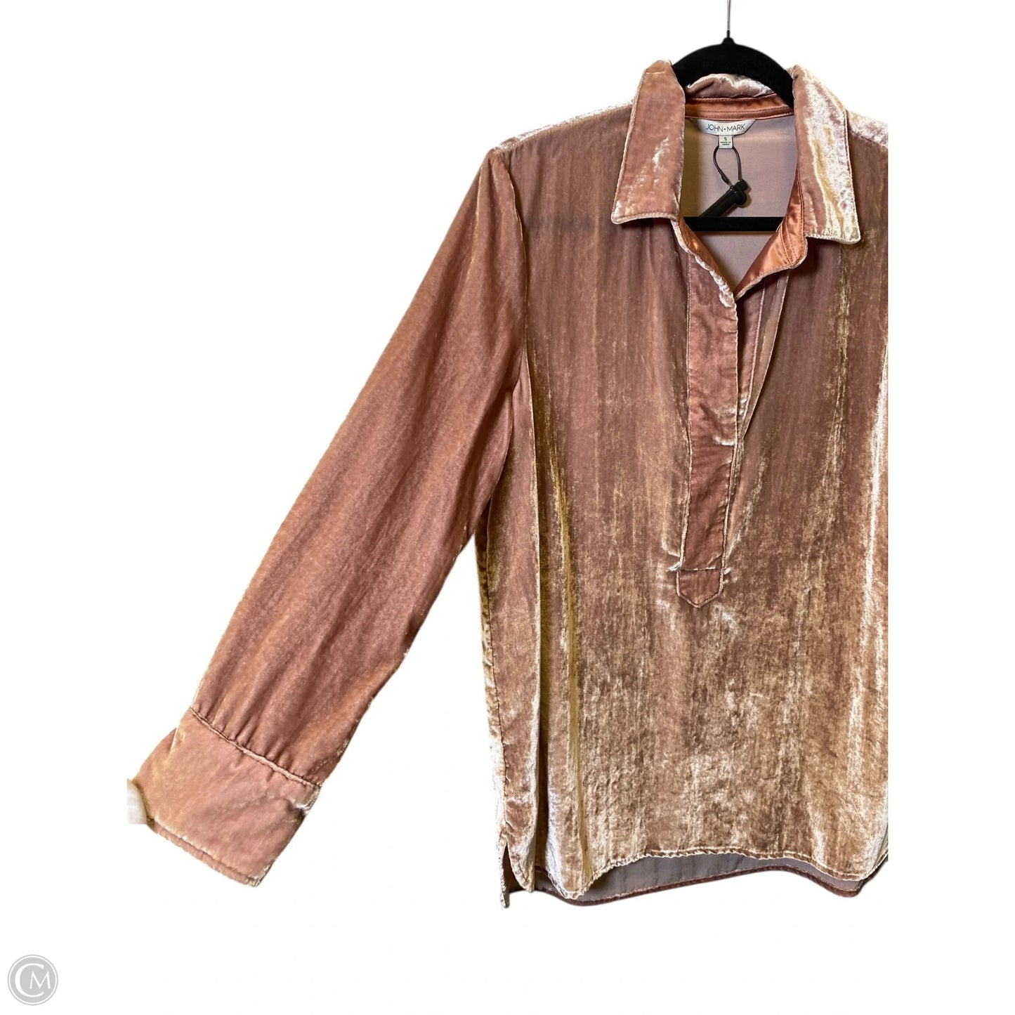 Blouse Long Sleeve By John Mark In Pink, Size: S
