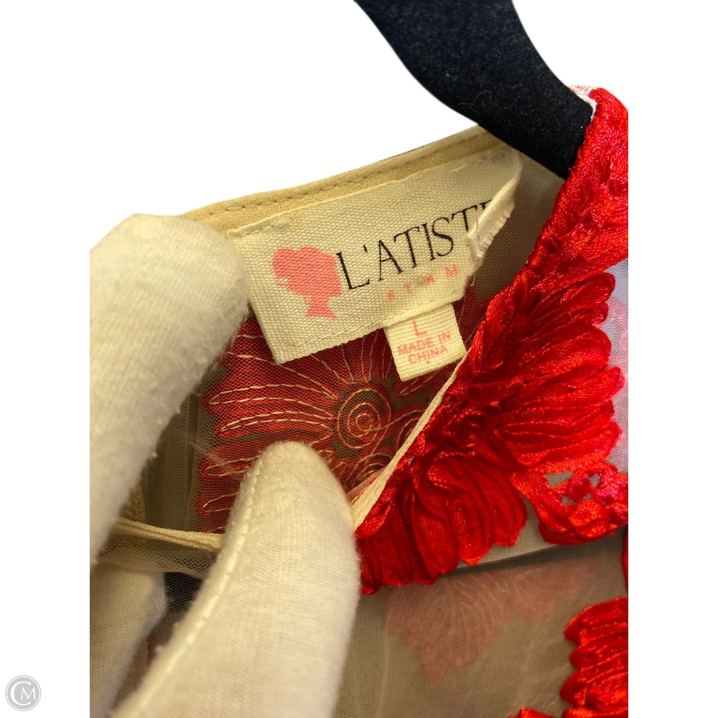 Skirt Set 2pc By L’atiste In Red & Tan, Size: L