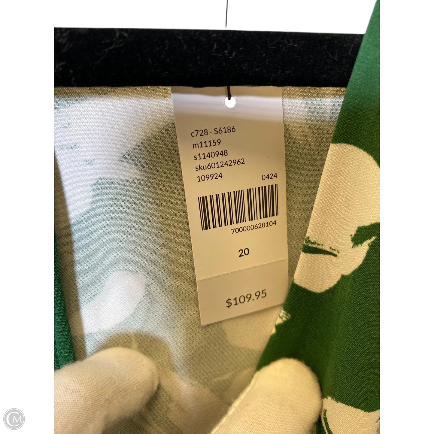 Jumpsuit By Lane Bryant In Green & White, Size: 2x