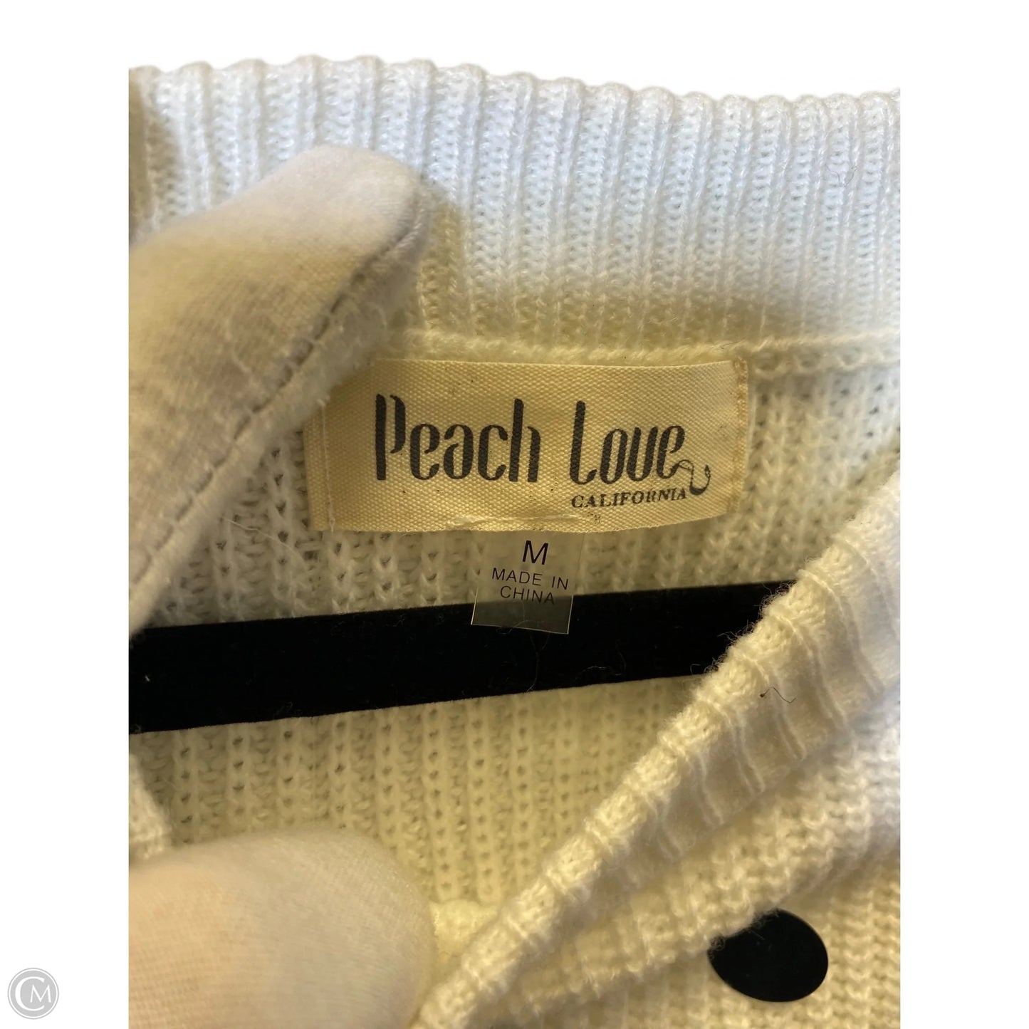 Sweater By Clothes Mentor In Silver & White, Size: M