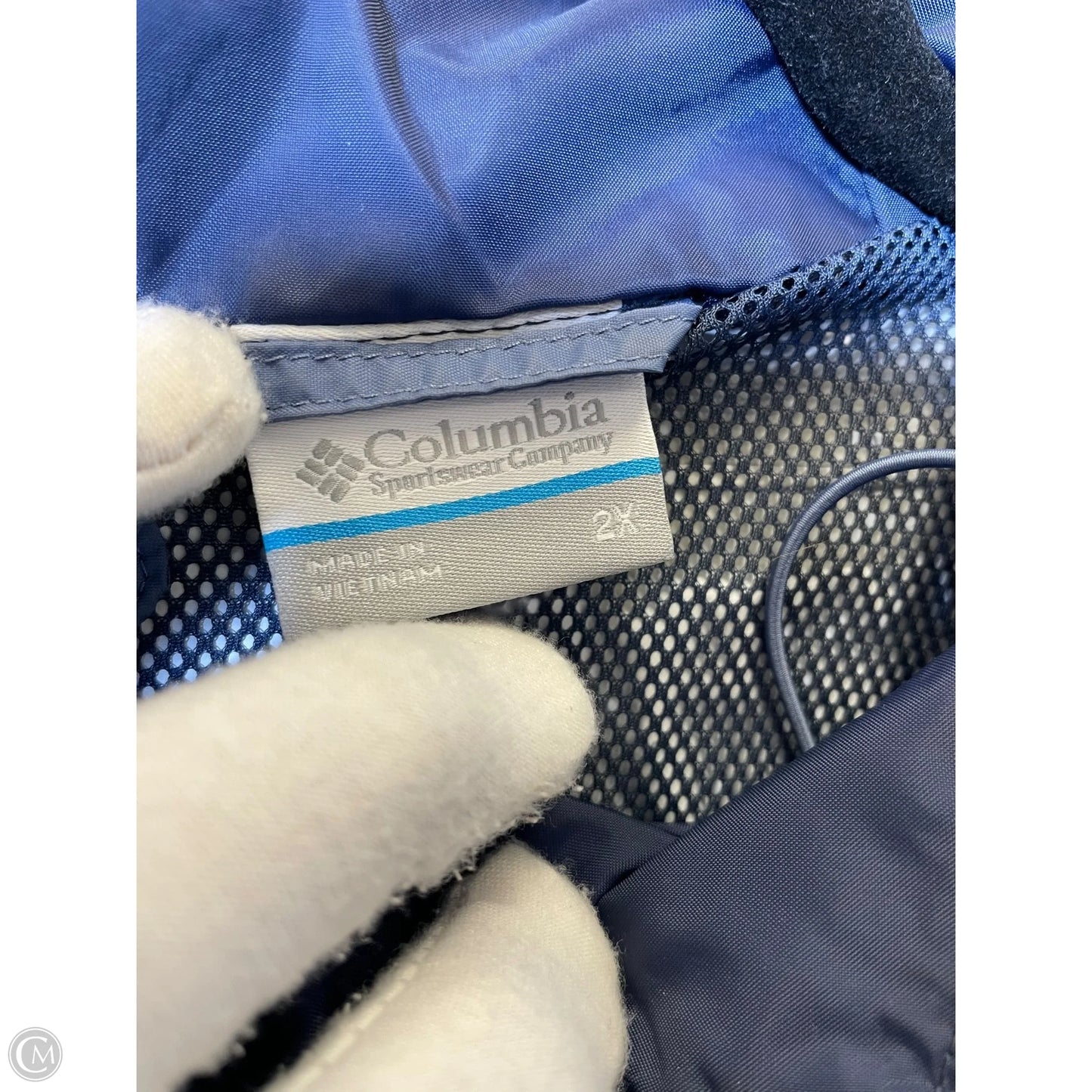 Jacket Windbreaker By Columbia In Blue, Size: 2x