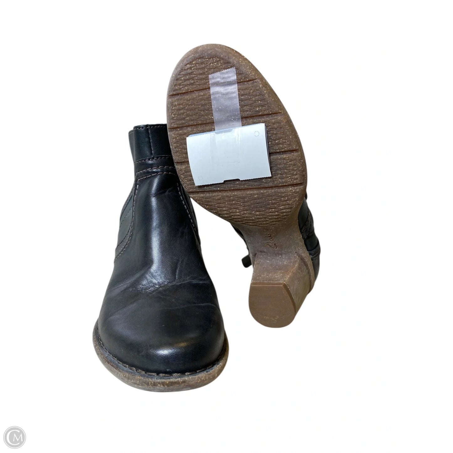 Boots Ankle Heels By Clarks In Black, Size: 6.5