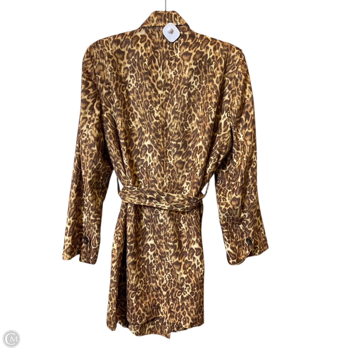 Coat Peacoat By Clothes Mentor In Animal Print, Size: L