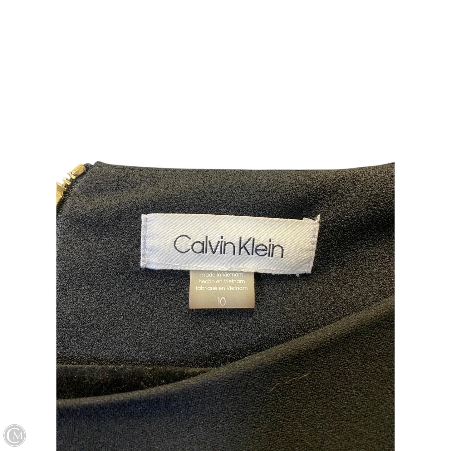 Dress Casual Midi By Calvin Klein In Black, Size: M