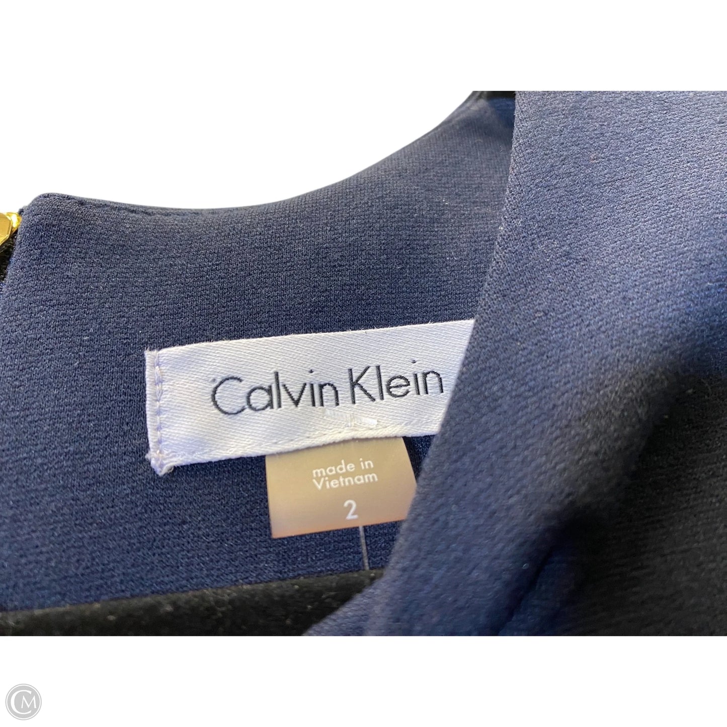 Dress Casual Midi By Calvin Klein In Blue, Size: Xs