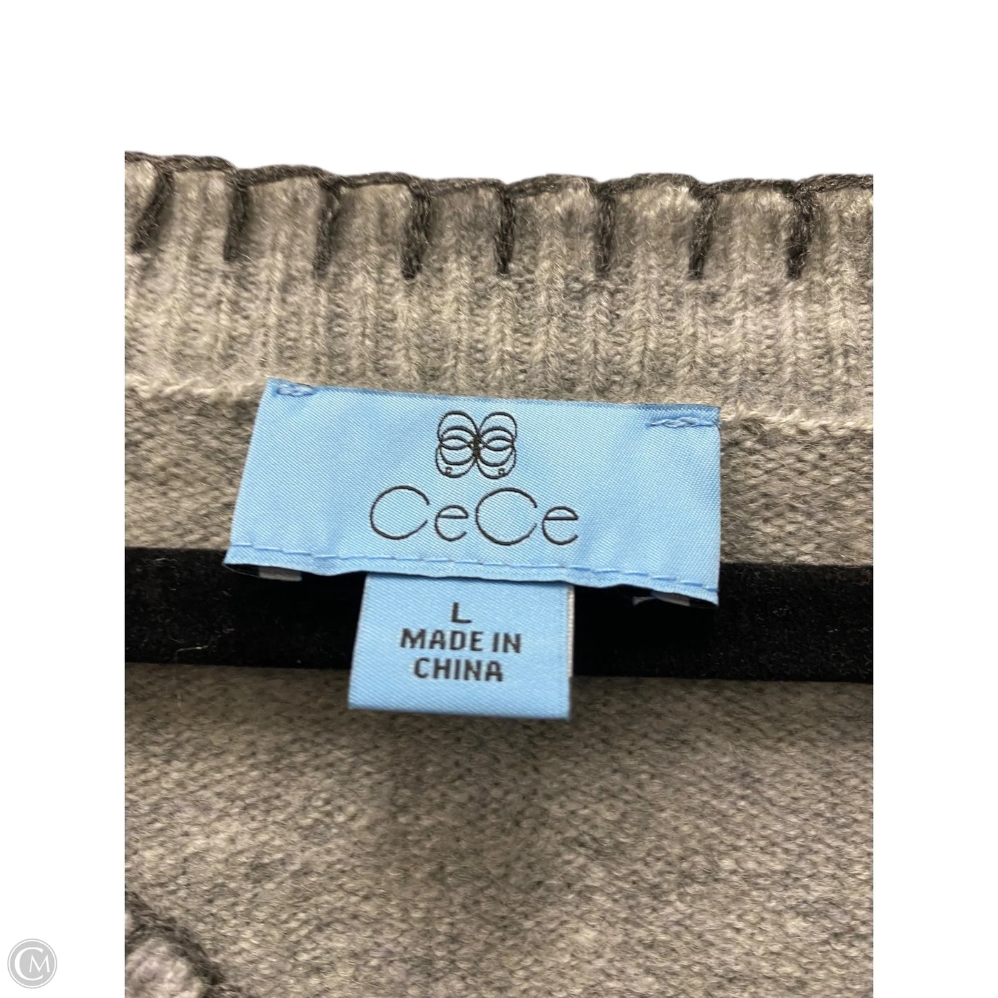 Sweater By Cece In Grey, Size: L