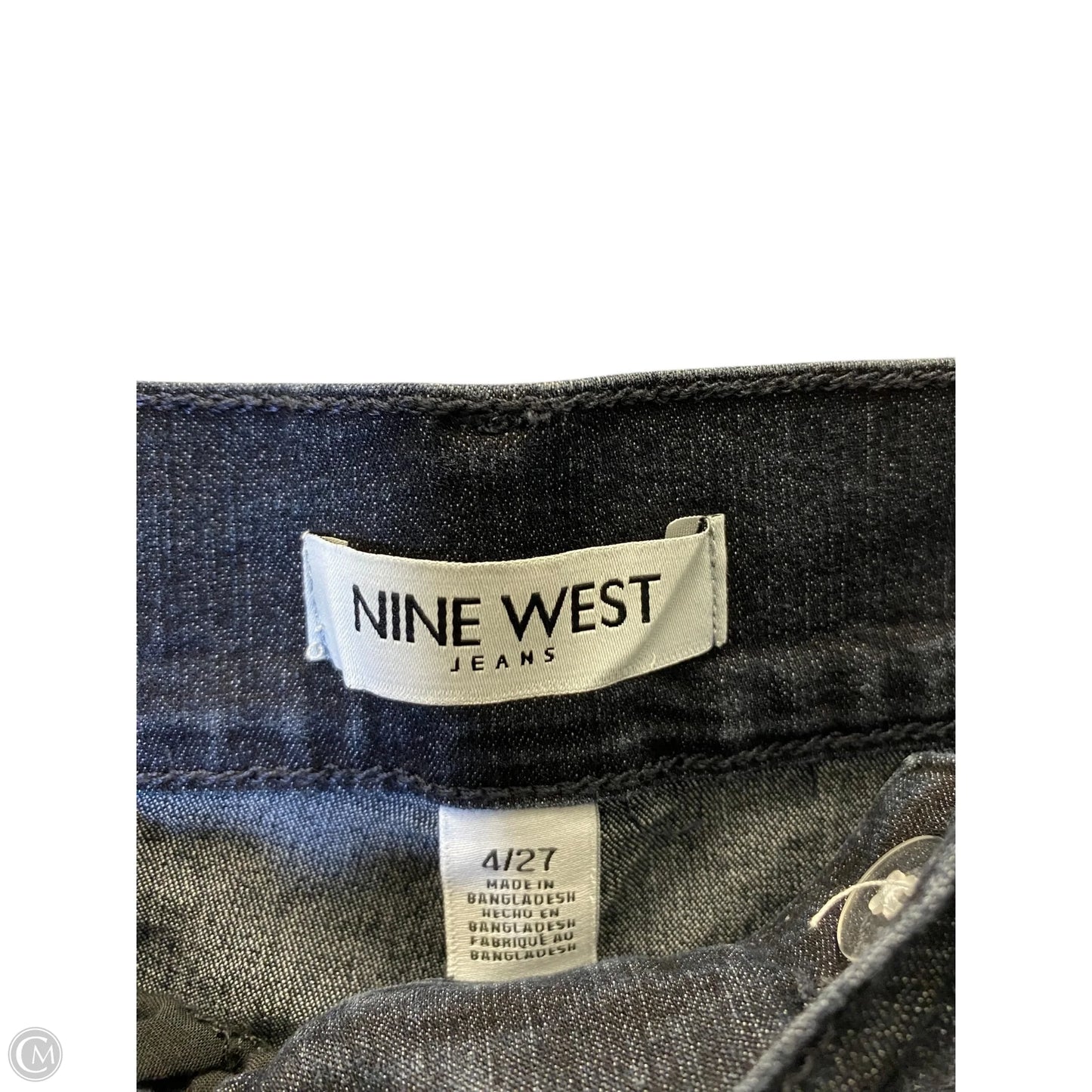 Jeans Straight By Nine West In Blue Denim, Size: 4