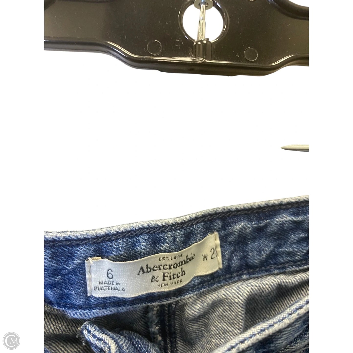 Jeans Wide Leg By Abercrombie And Fitch In Blue Denim, Size: 6