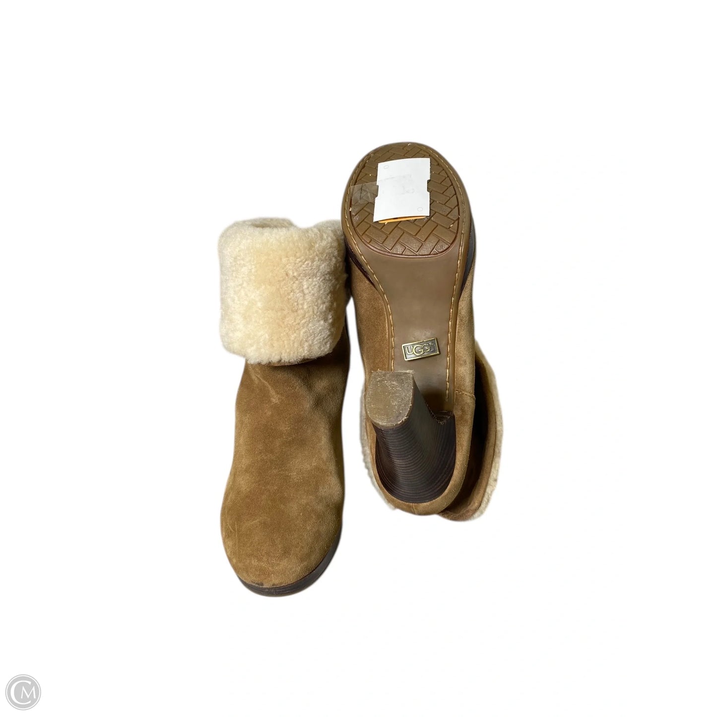 Boots Designer By Ugg In Brown, Size: 9