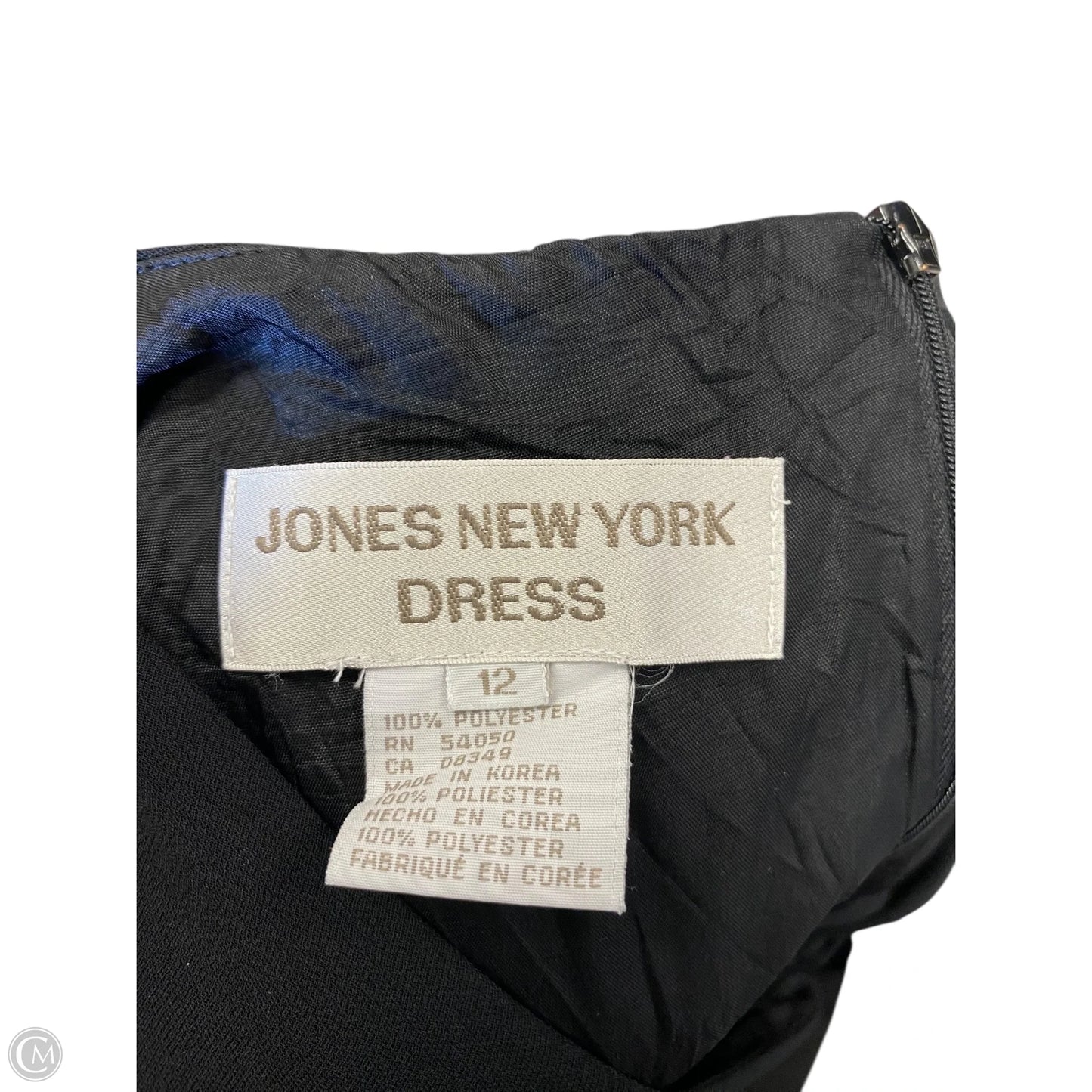 Dress Casual Midi By Jones New York In Black, Size: L