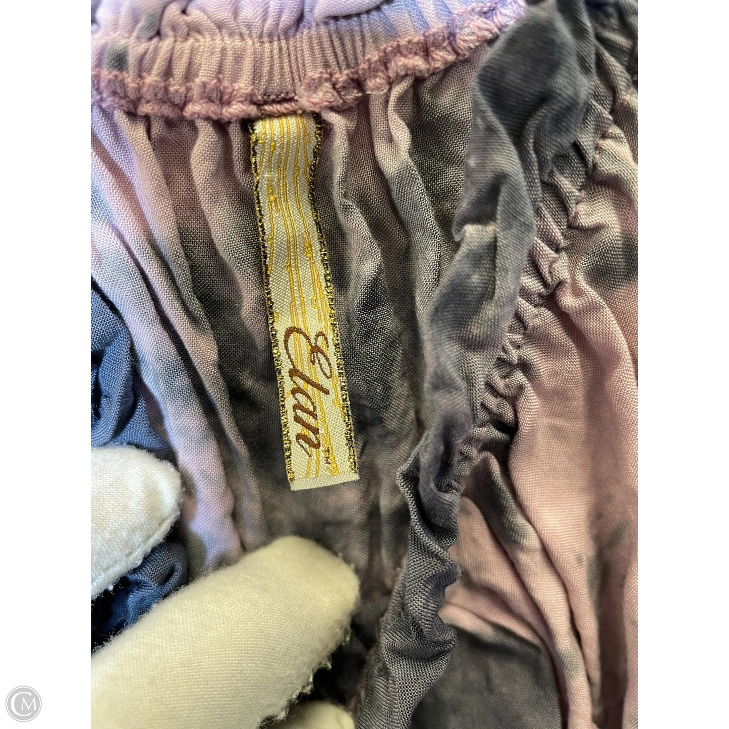 Top 3/4 Sleeve By Elan In Tie Dye Print, Size: Osfm