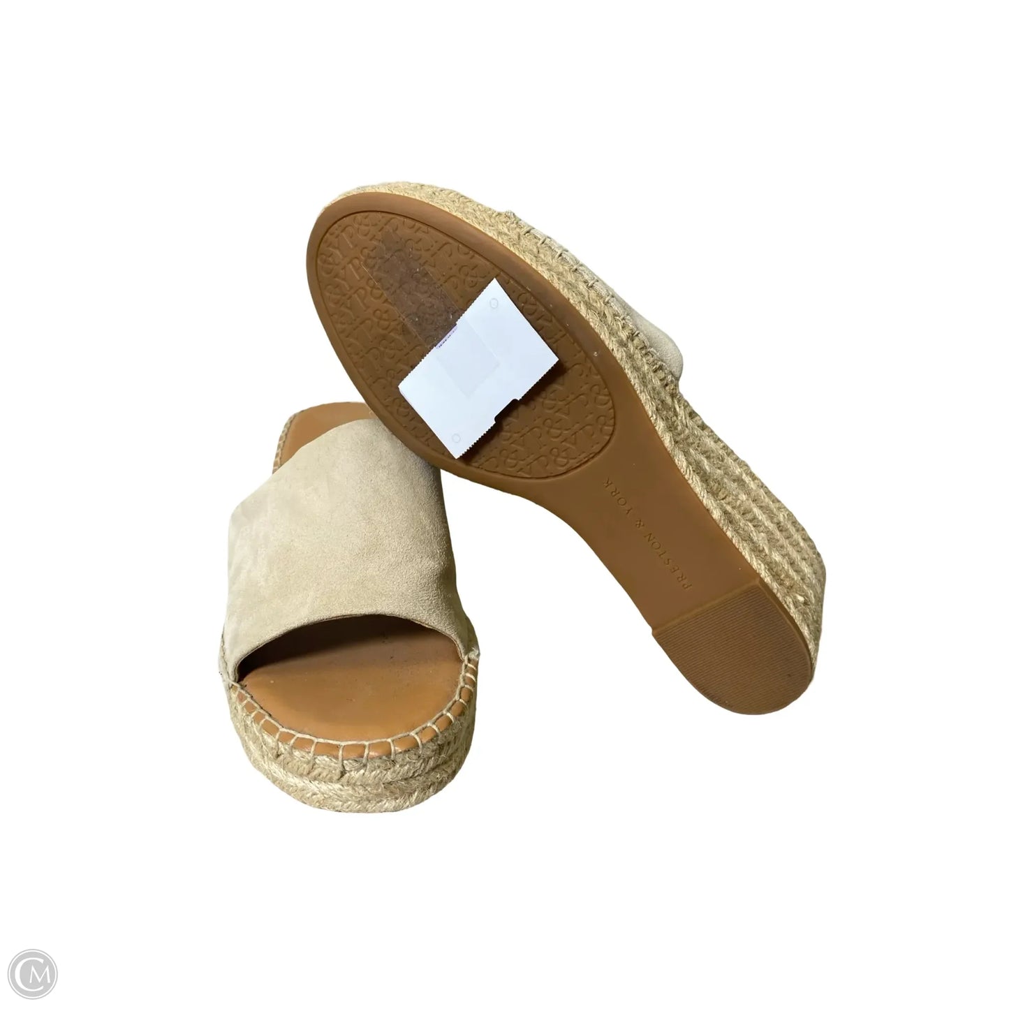 Shoes Heels Wedge By Preston And New York In Beige, Size: 9.5