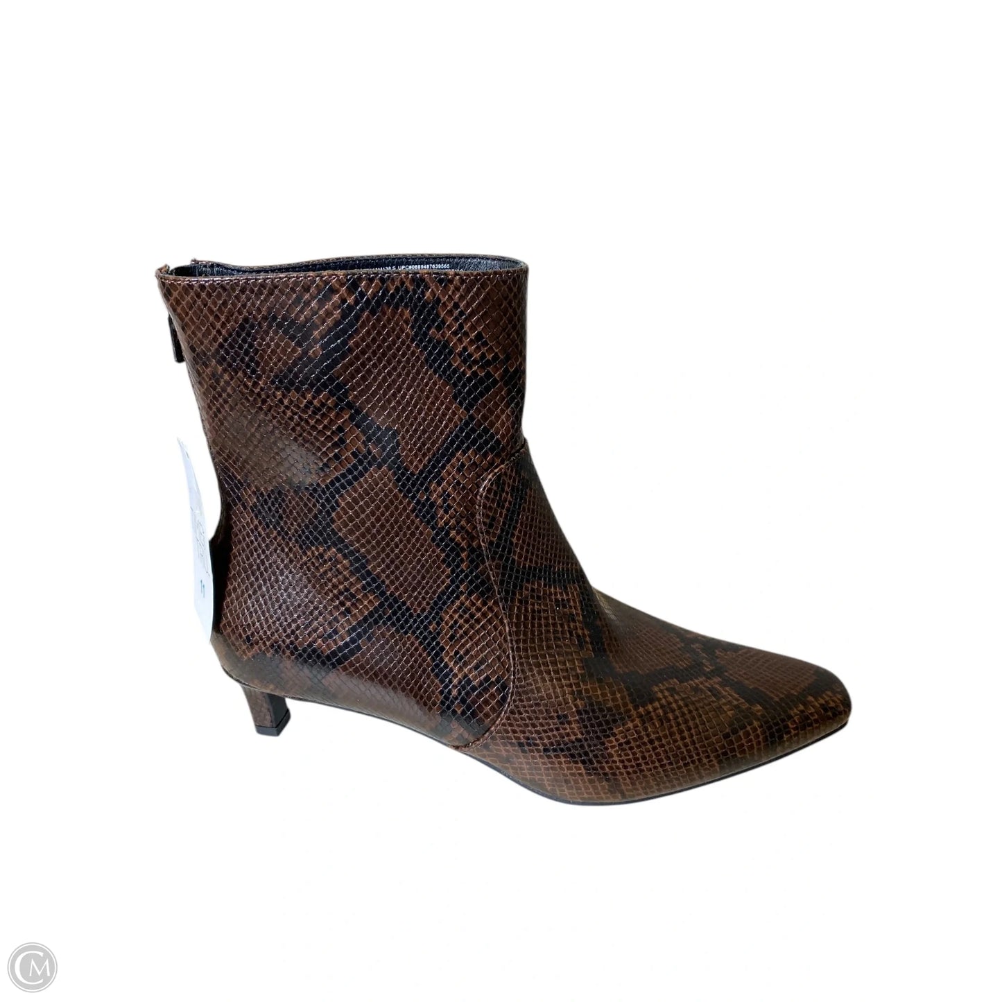 Boots Ankle Heels By Time And Tru In Animal Print, Size: 11