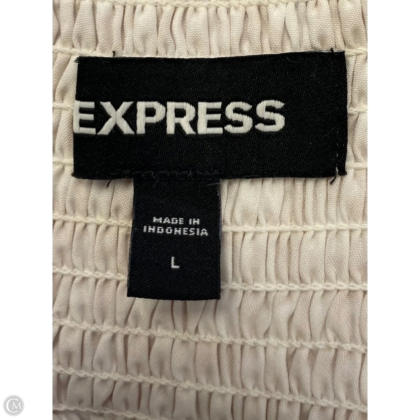 Skirt Midi By Express In Pink & White, Size: L
