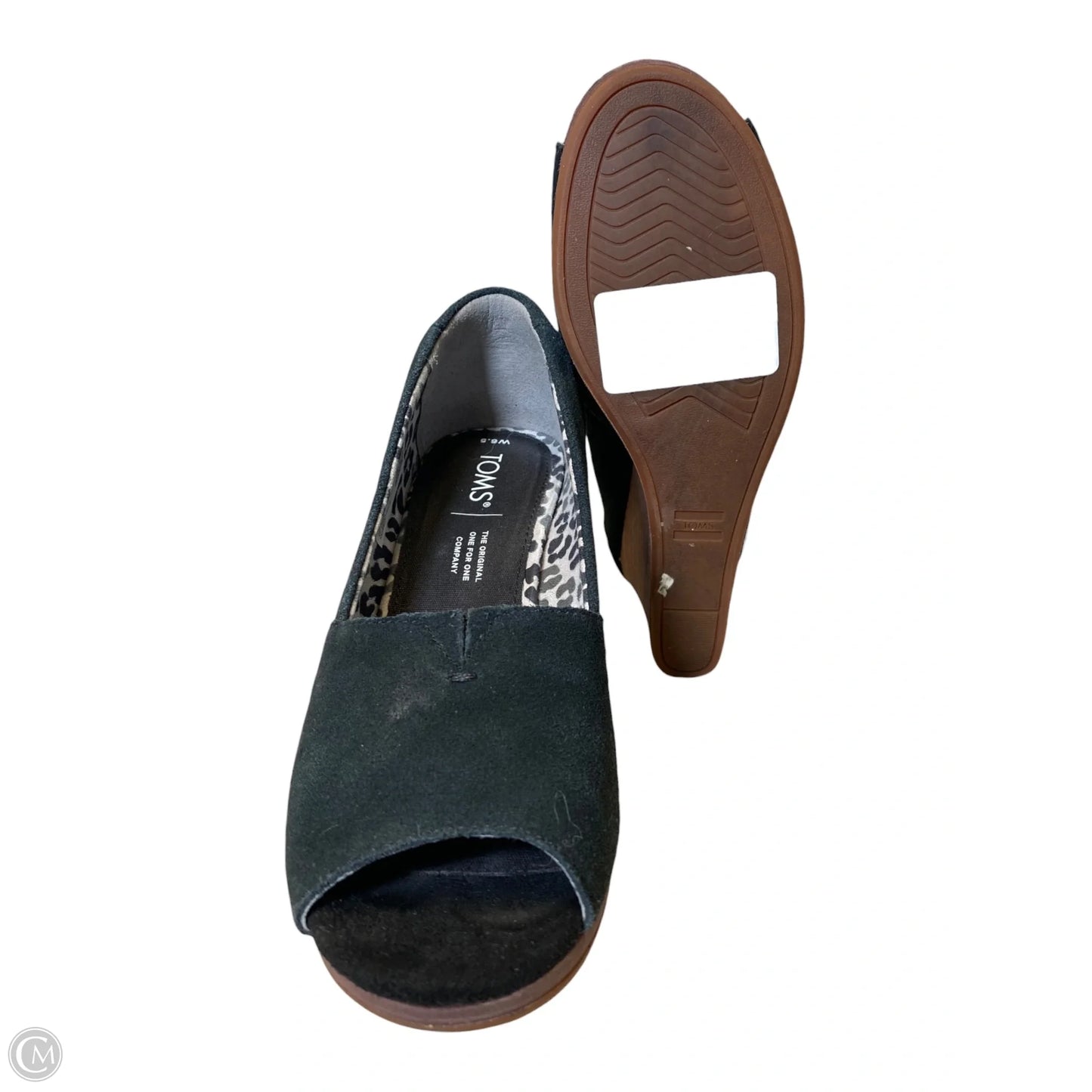 Shoes Heels Wedge By Toms In Black, Size: 6.5