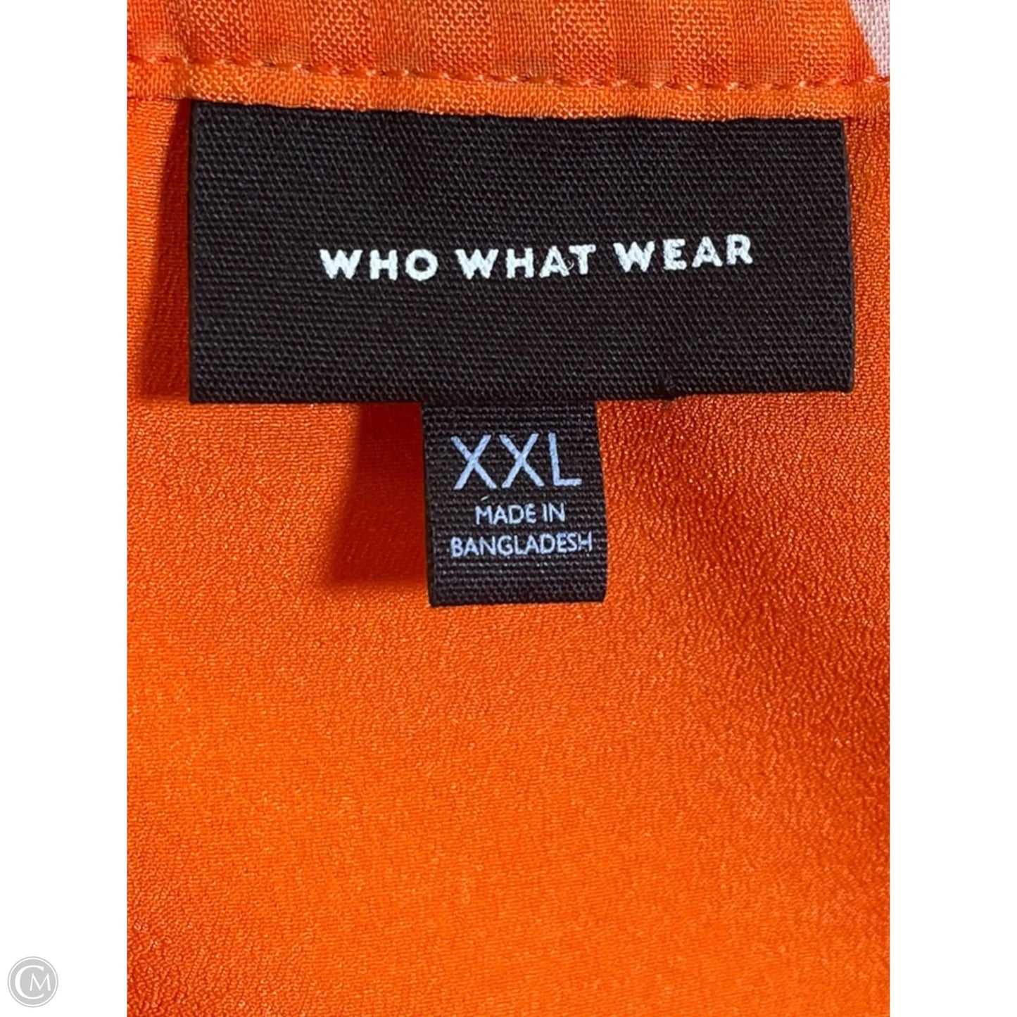 Dress Casual Short By Who What Wear In Orange & White, Size: 2x