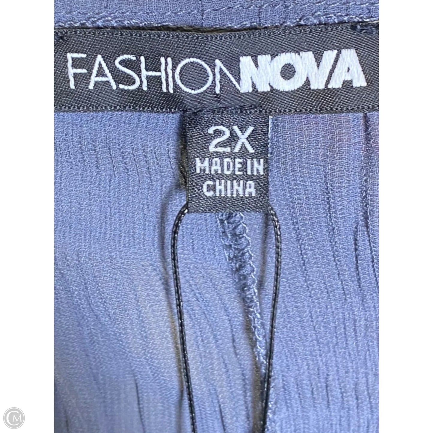 Dress Casual Short By Fashion Nova In Grey, Size: 2x
