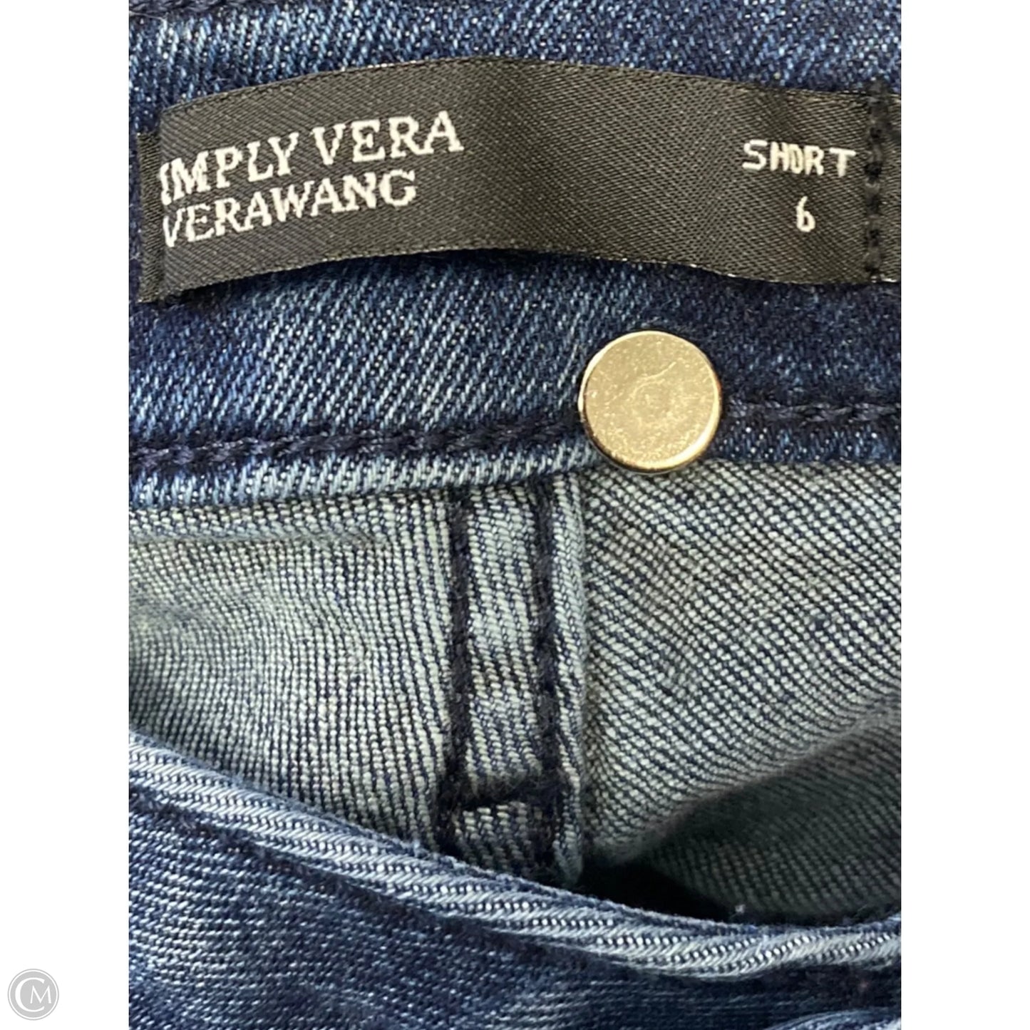 Shorts Designer By Vera Wang In Blue Denim, Size: 6