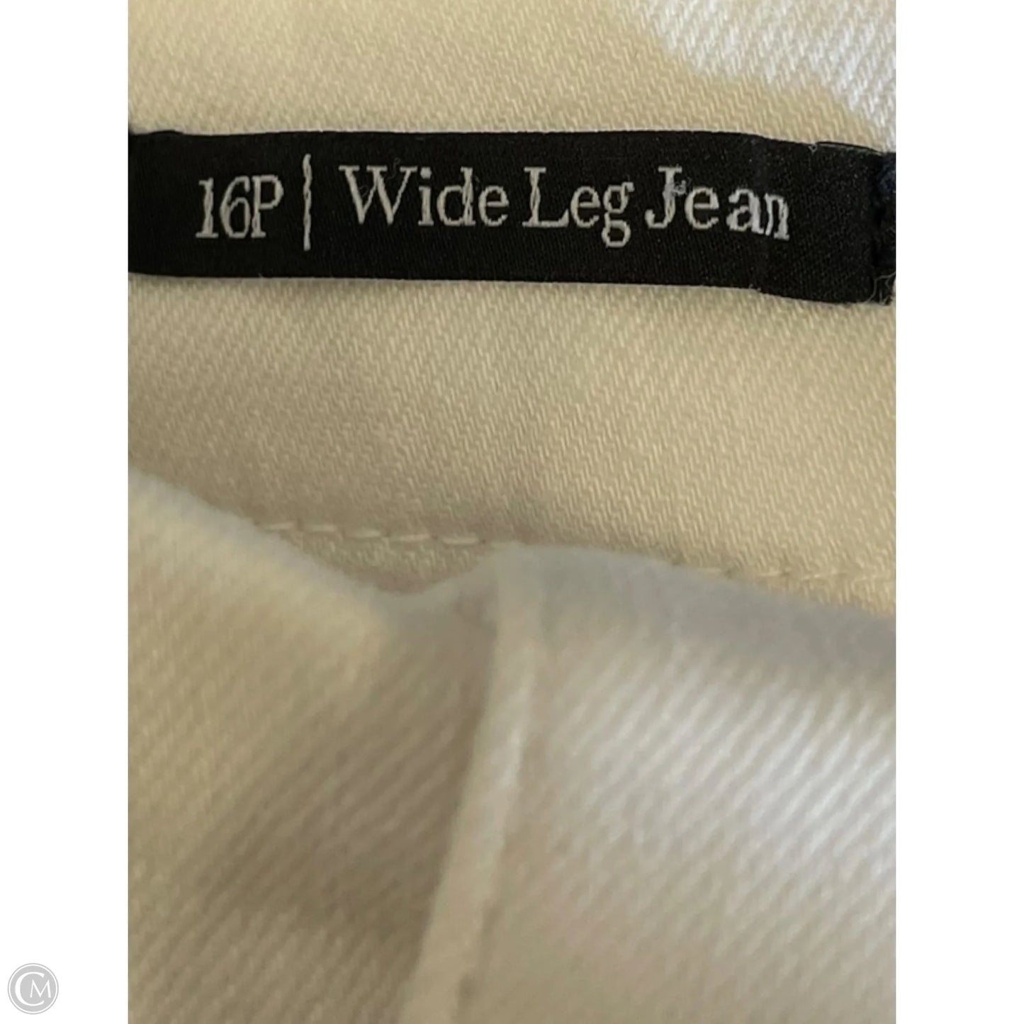 Jeans Wide Leg By Talbots In White, Size: 16