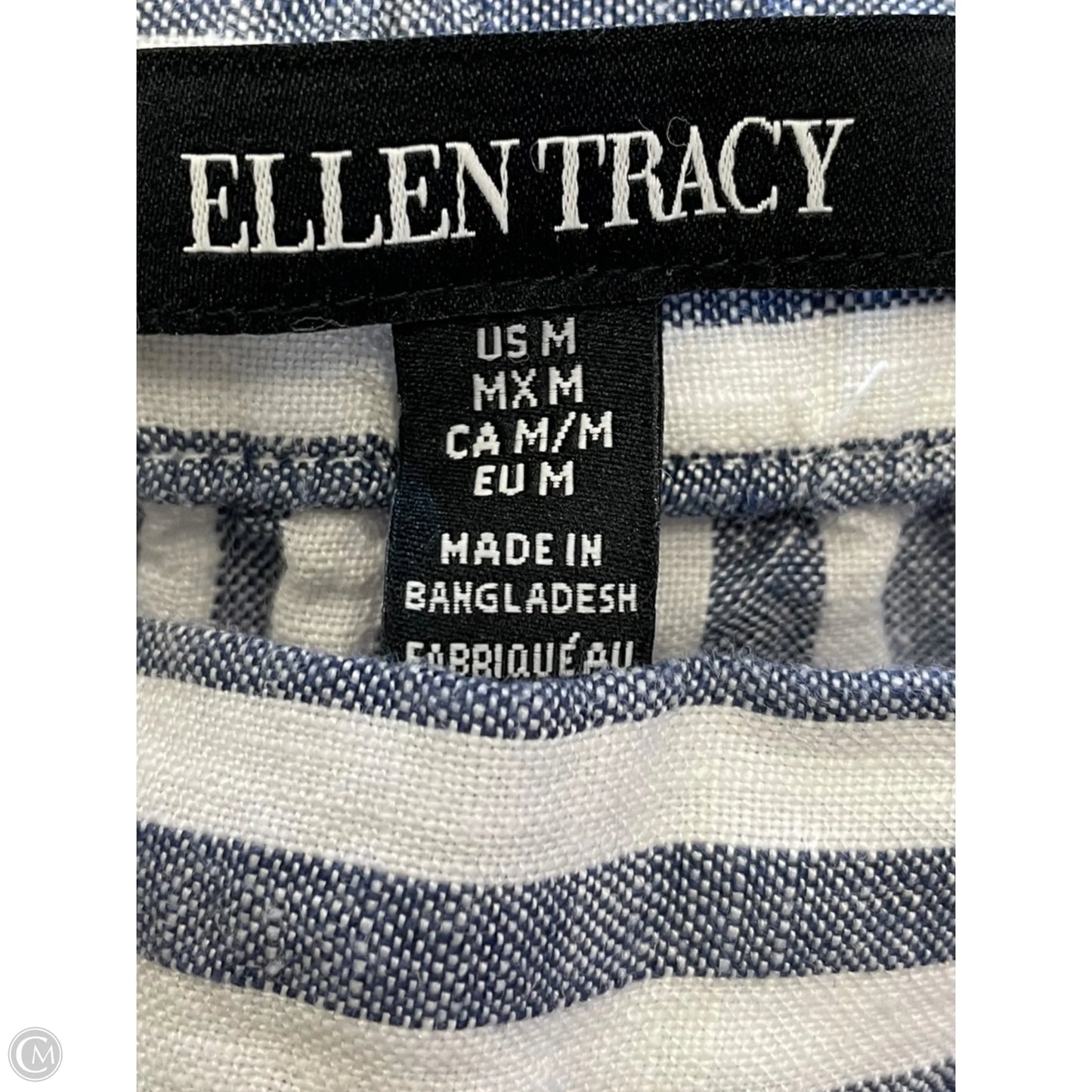 Pants Lounge By Ellen Tracy In Blue & White, Size: M