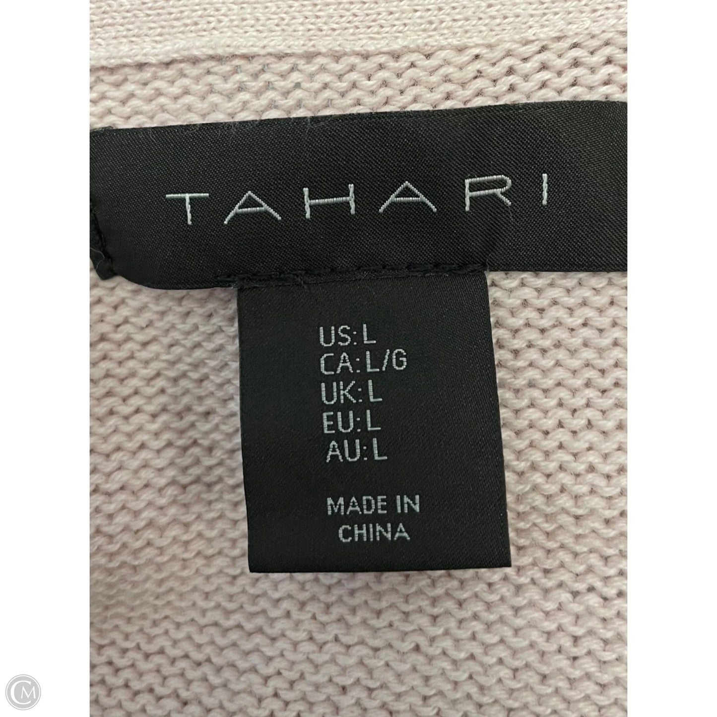Sweater By Tahari In Pink, Size: L