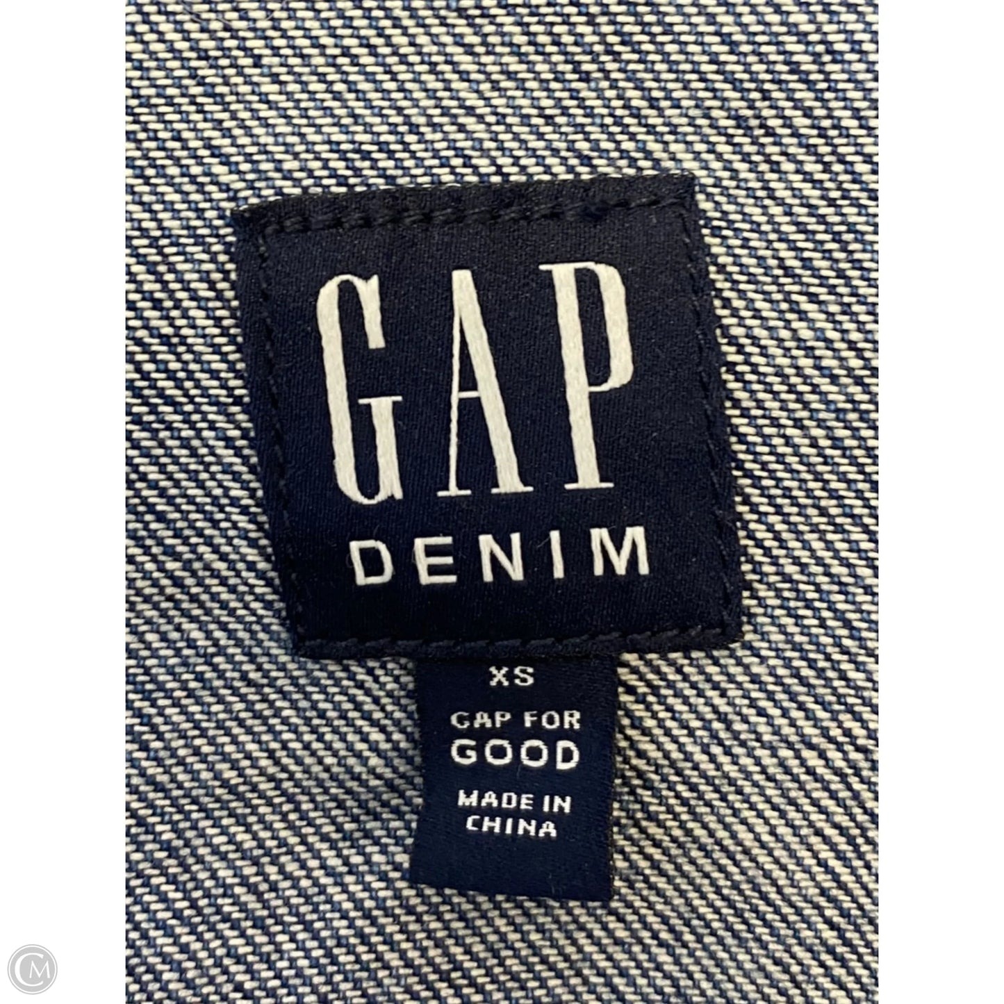 Jacket Denim By Gap In Blue Denim, Size: Xs
