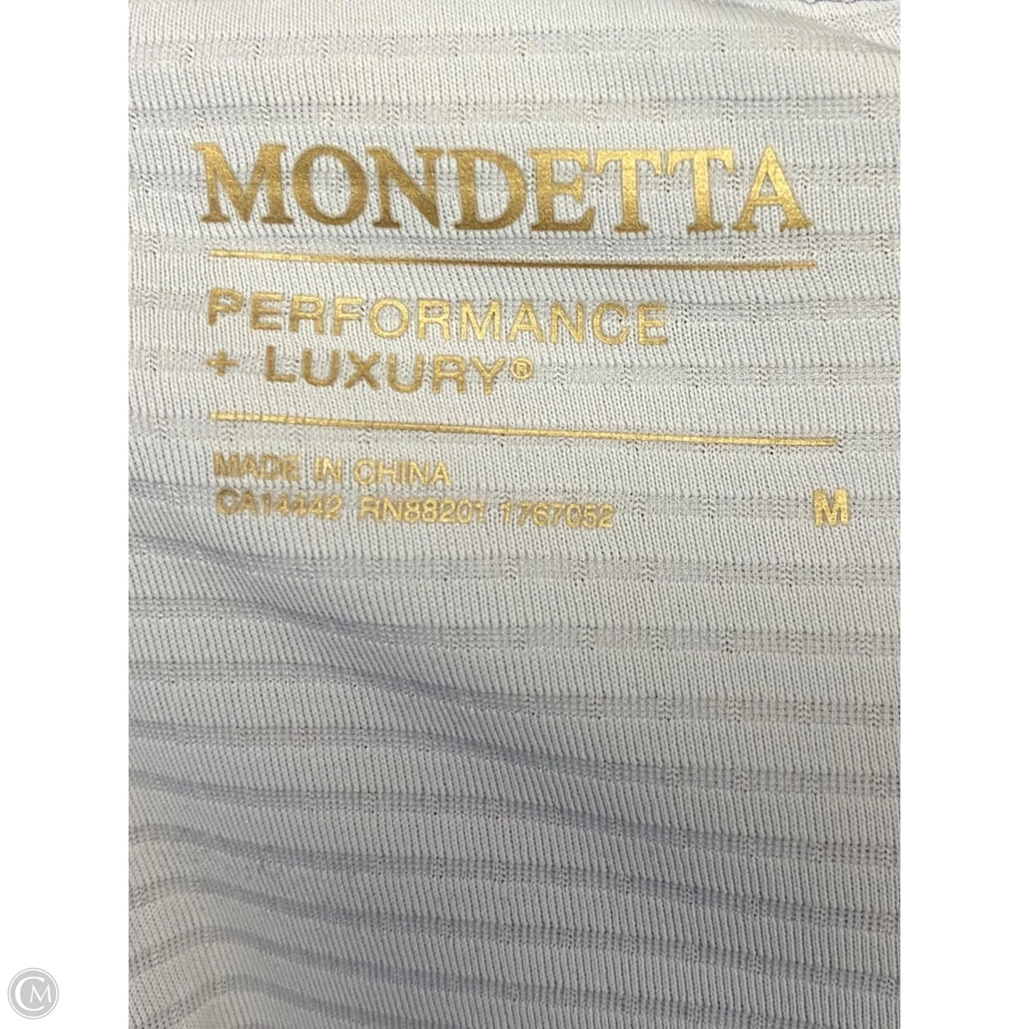 Athletic Top Long Sleeve Collar By Mondetta In Blue, Size: Medium