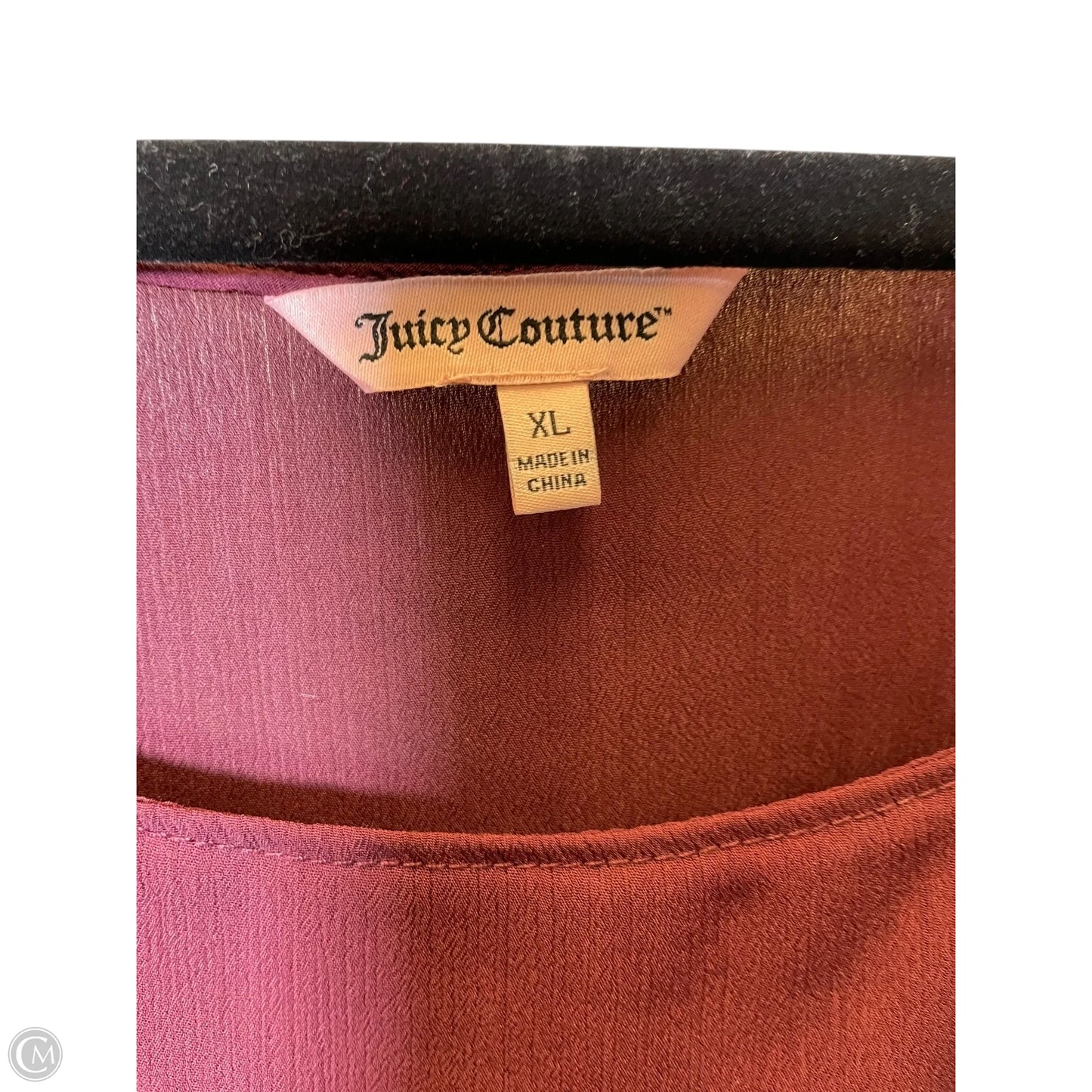 Top Long Sleeve By Juicy Couture In Maroon, Size: Xl