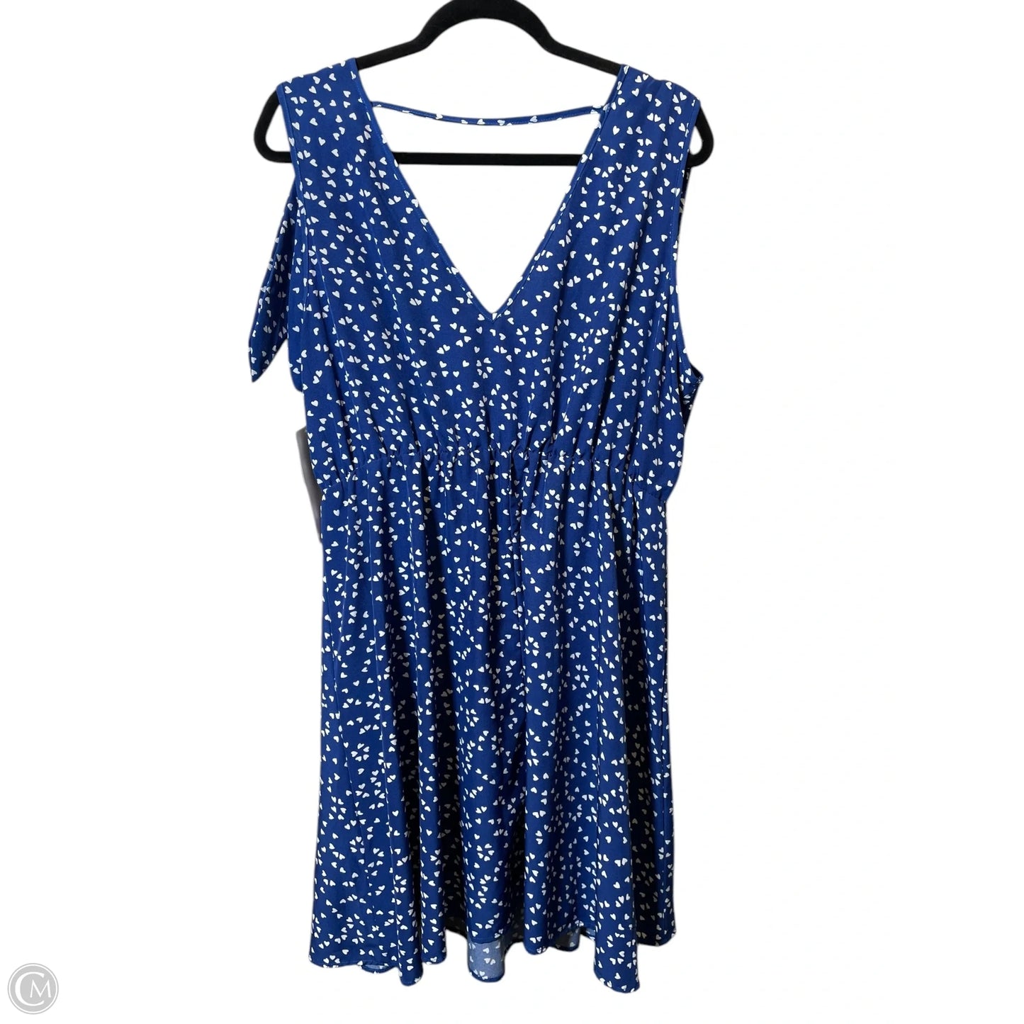 Dress Casual Midi By Shein In Blue & White, Size: 2x