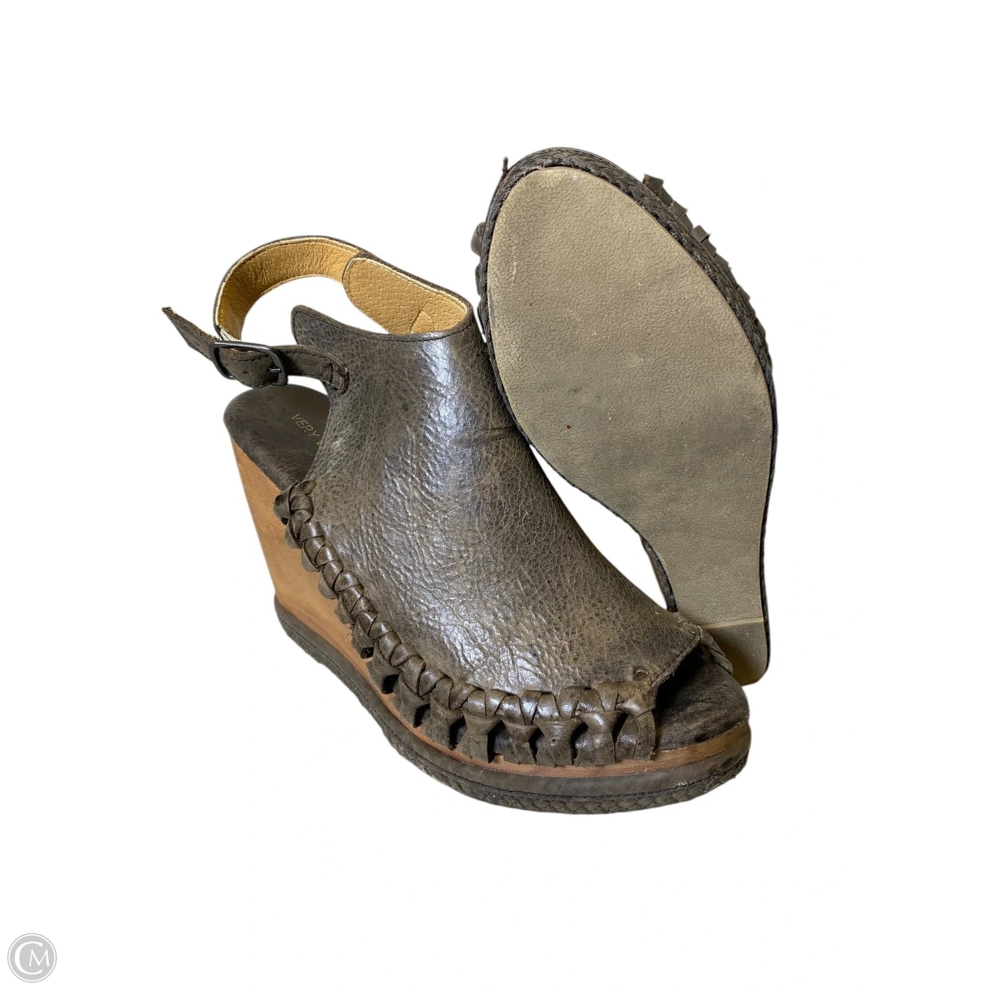 Shoes Heels Wedge By Very Volatile In Brown, Size: 9