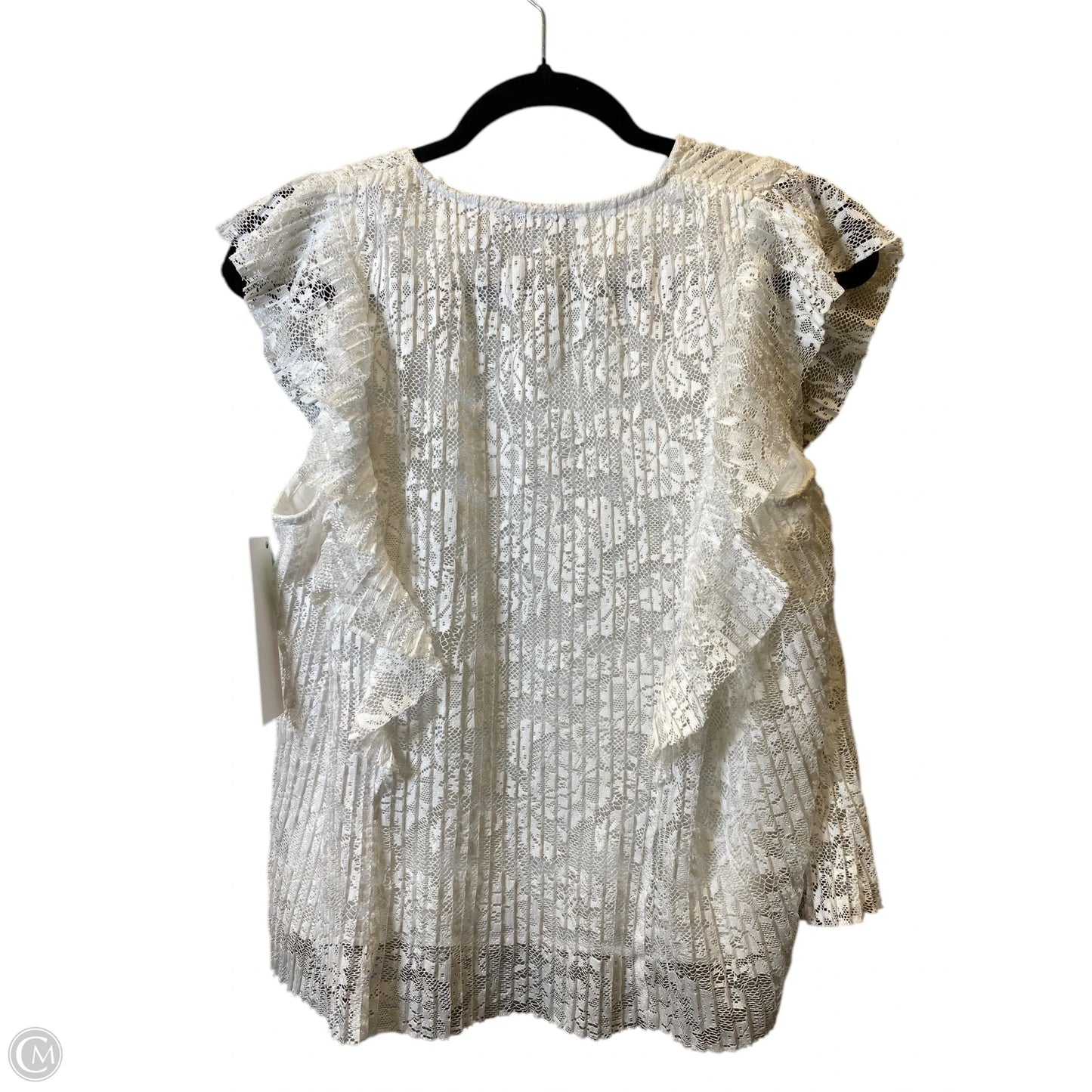 Top Short Sleeve By Lucy Paris In White, Size: S