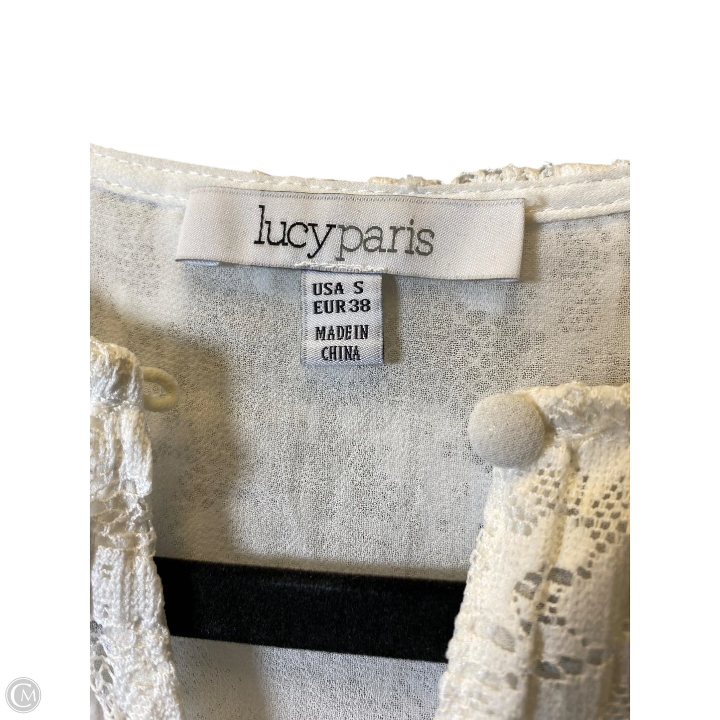 Top Short Sleeve By Lucy Paris In White, Size: S