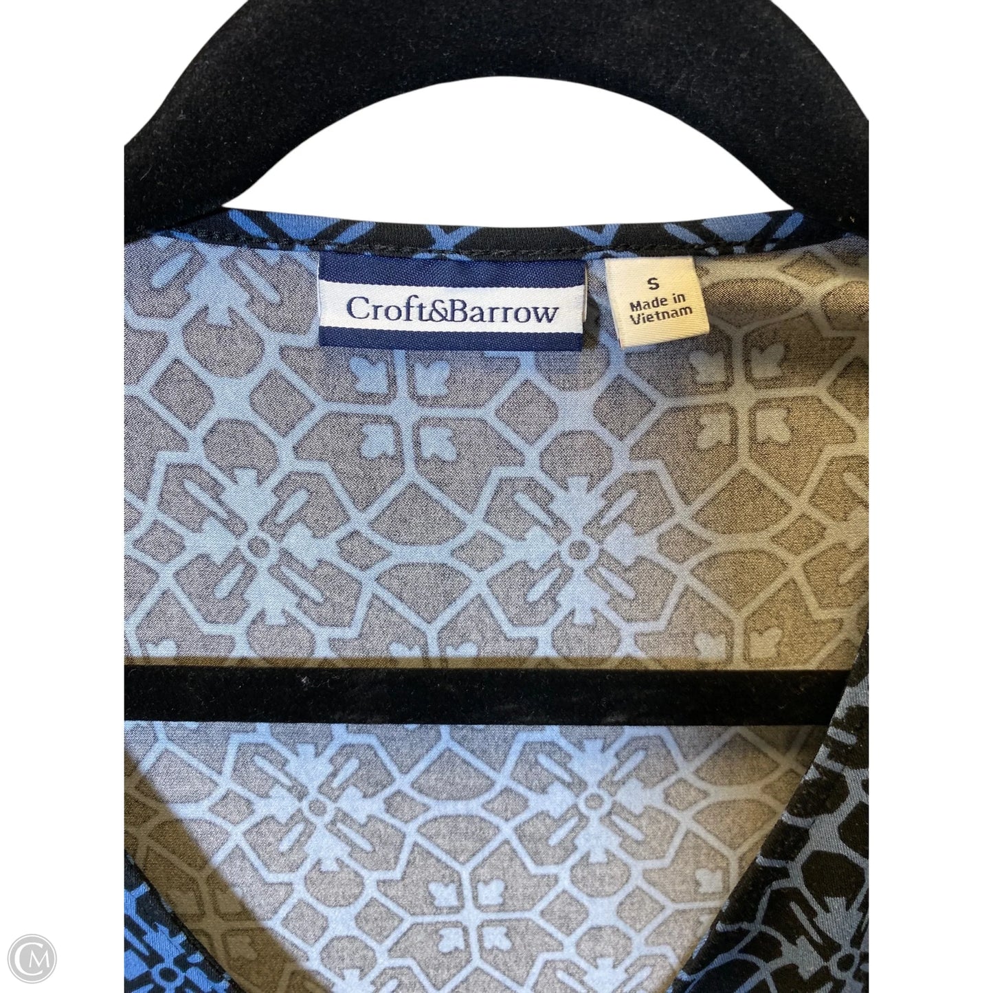Top Short Sleeve By Croft And Barrow In Blue, Size: S