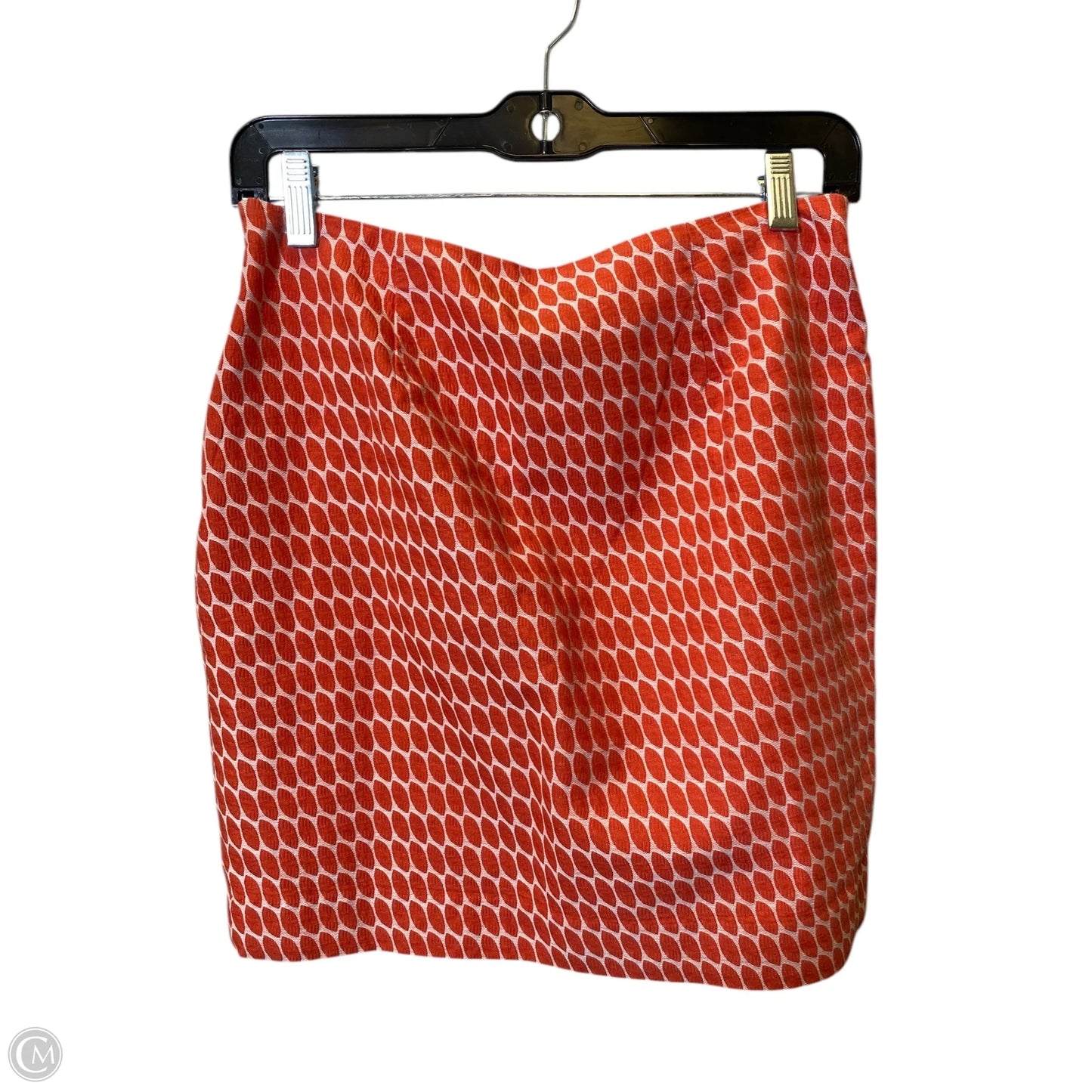 Skirt Mini & Short By Ann Taylor In Orange & White, Size: S