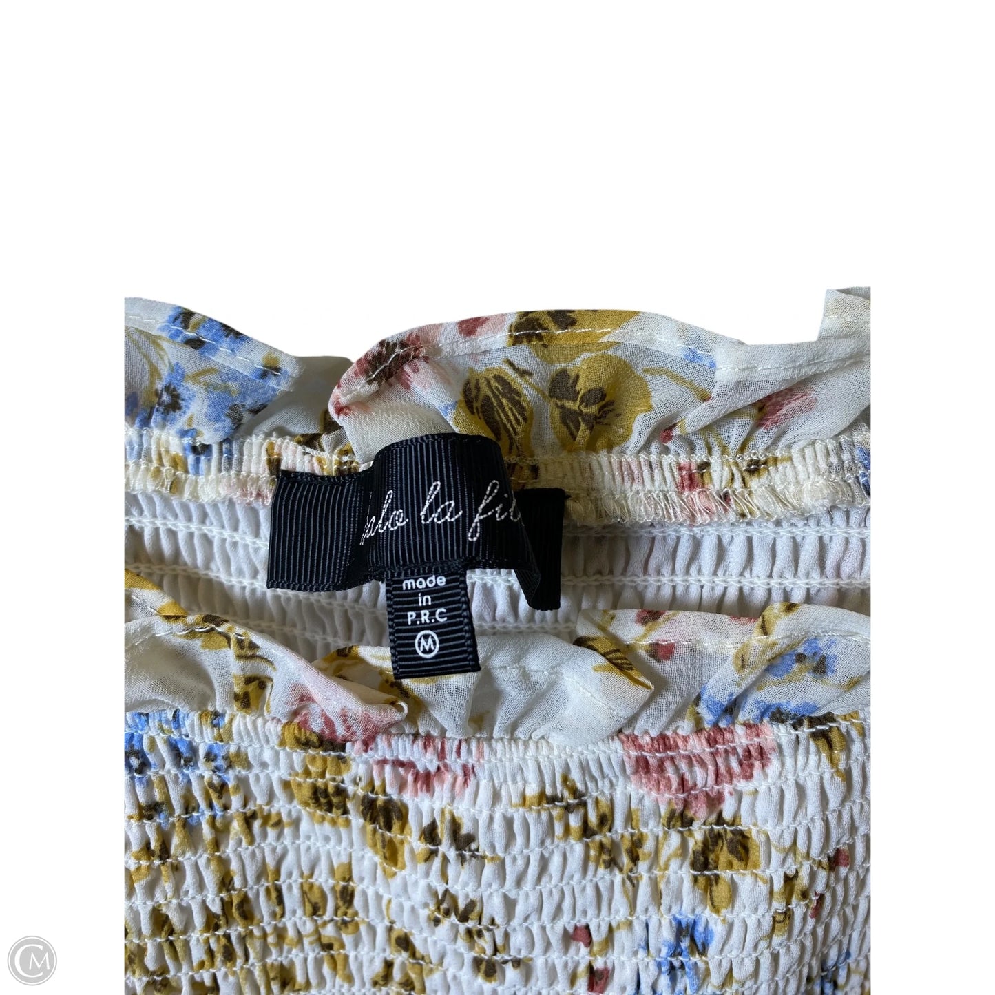 Top 3/4 Sleeve By Clothes Mentor In Floral Print, Size: M