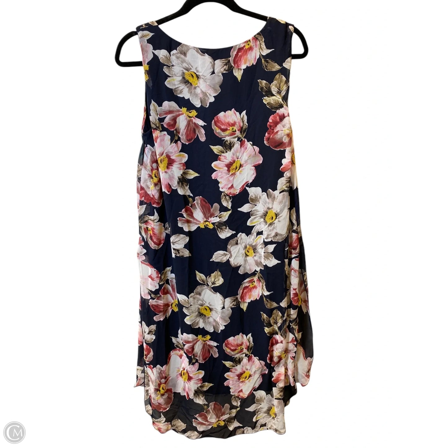 Dress Casual Midi By Connected Apparel In Floral Print, Size: M