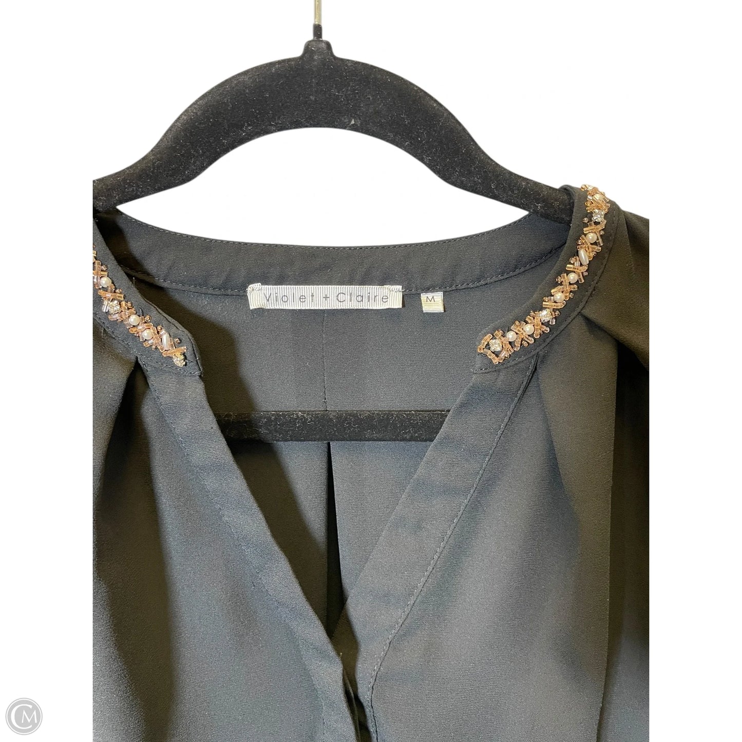 Top Long Sleeve By Violet And Claire In Black, Size: M