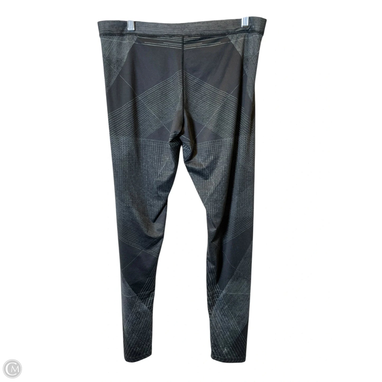 Athletic Leggings By Nike In Black & Grey, Size: L