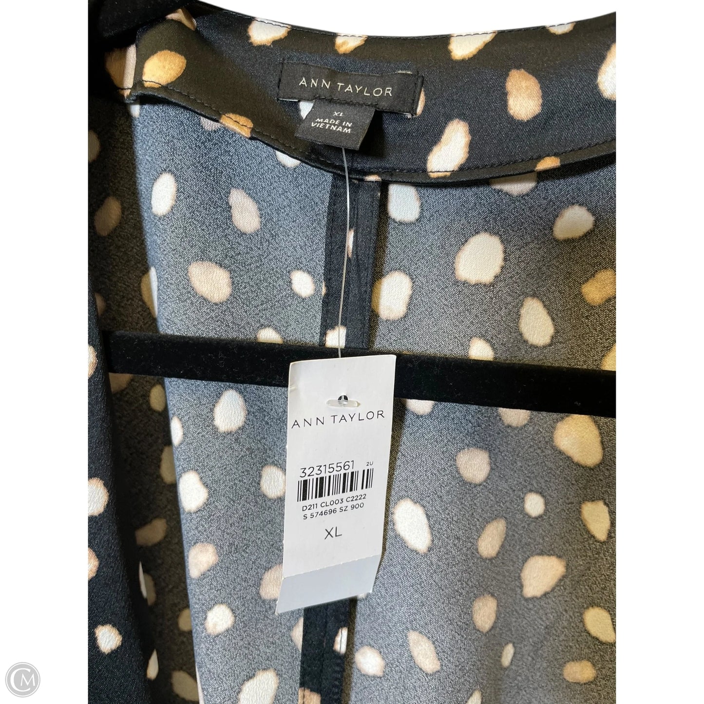 Top Long Sleeve By Ann Taylor In Polkadot Pattern, Size: Xl