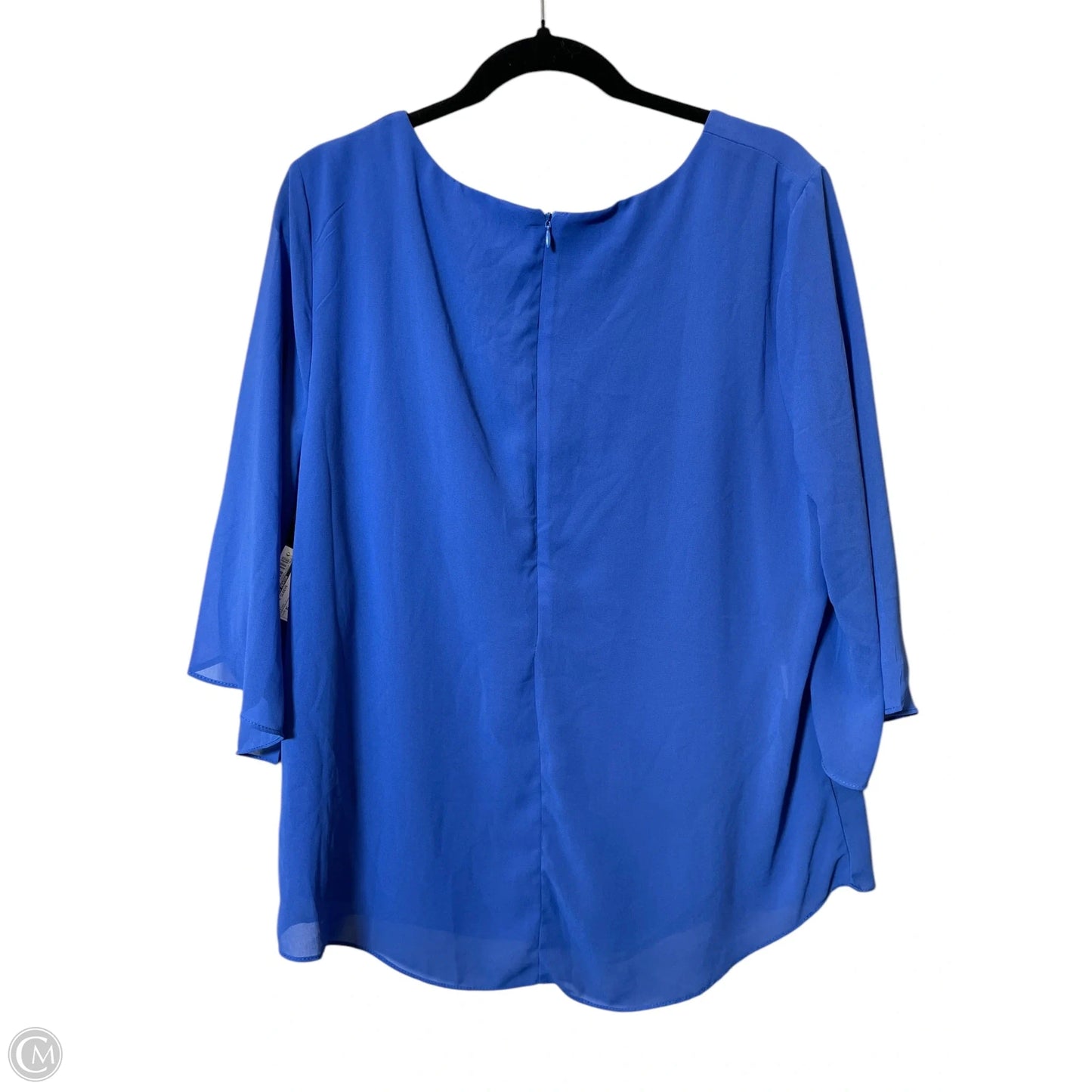 Top 3/4 Sleeve By Clothes Mentor In Blue, Size: Xl