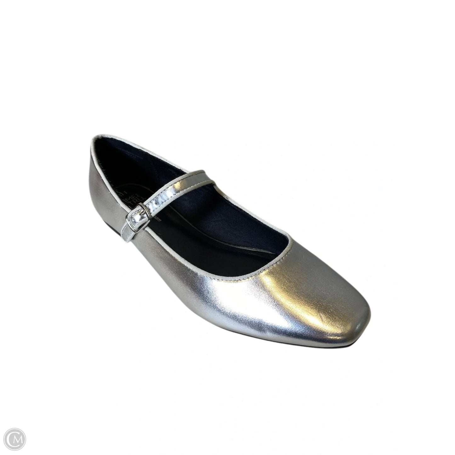 Shoes Flats By Time And Tru In Silver, Size: 11