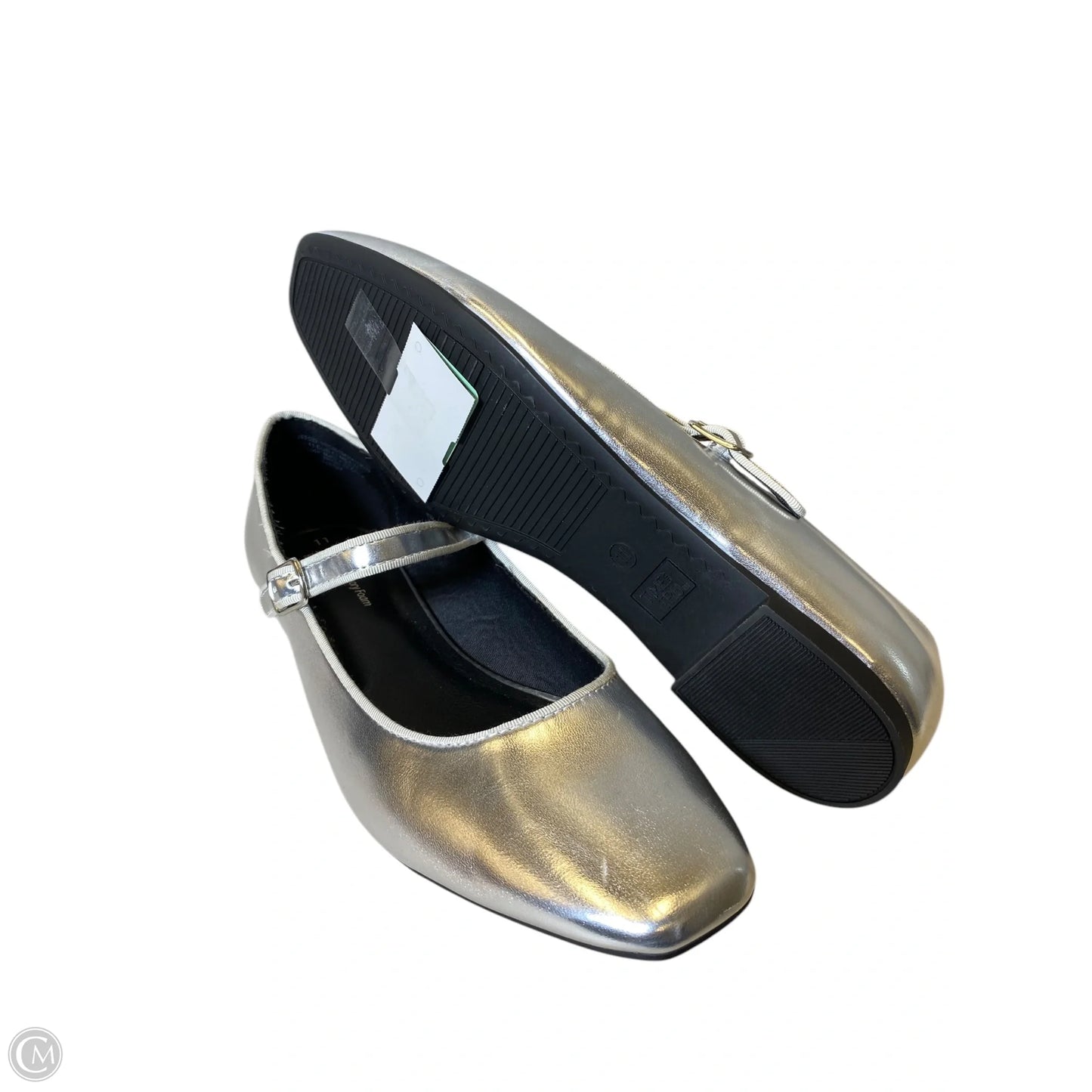 Shoes Flats By Time And Tru In Silver, Size: 11