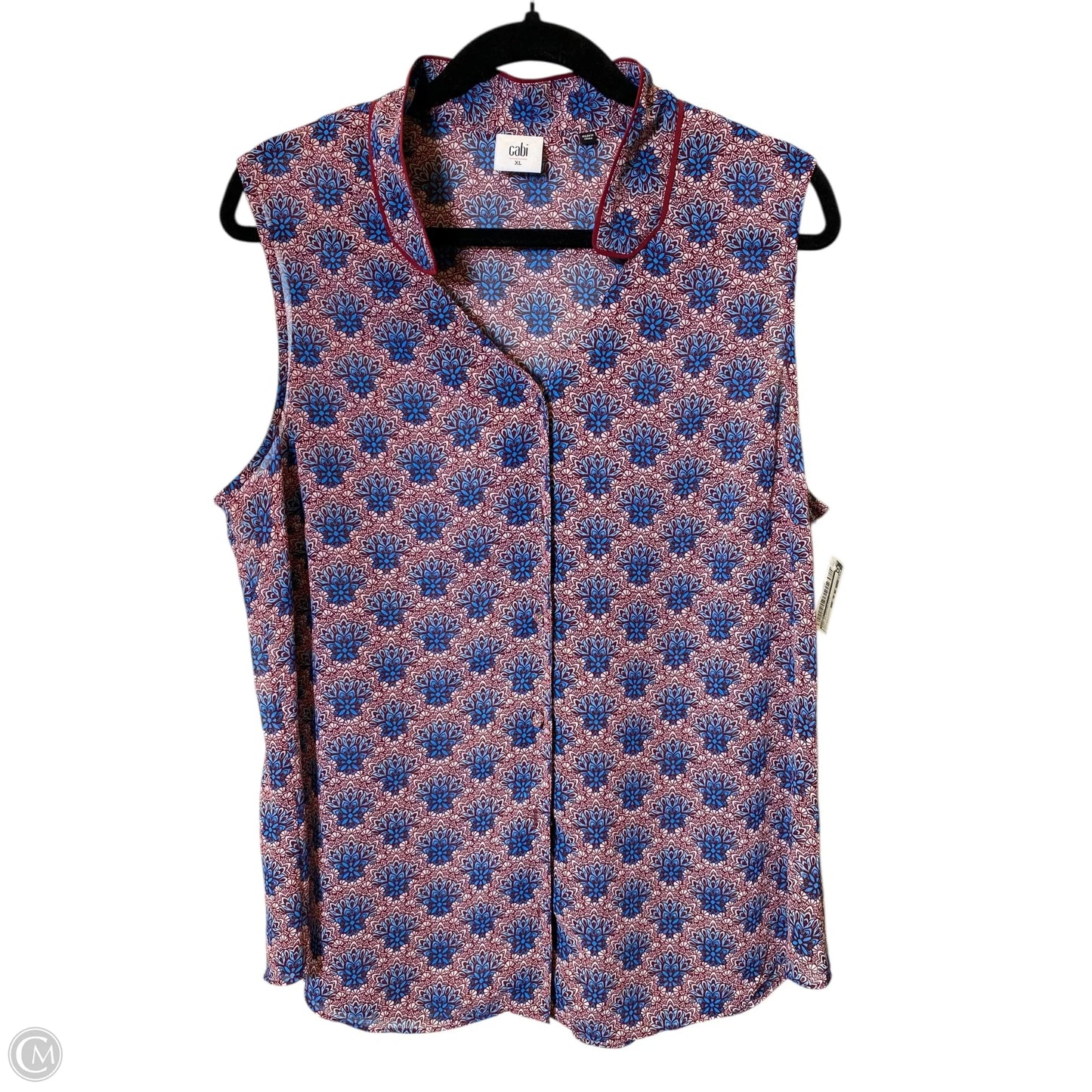 Top Sleeveless By Cabi In Multi-colored, Size: Xl