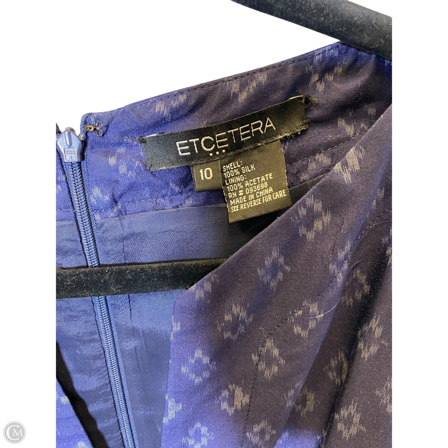 Dress Casual Midi By Etcetra In Navy, Size: M